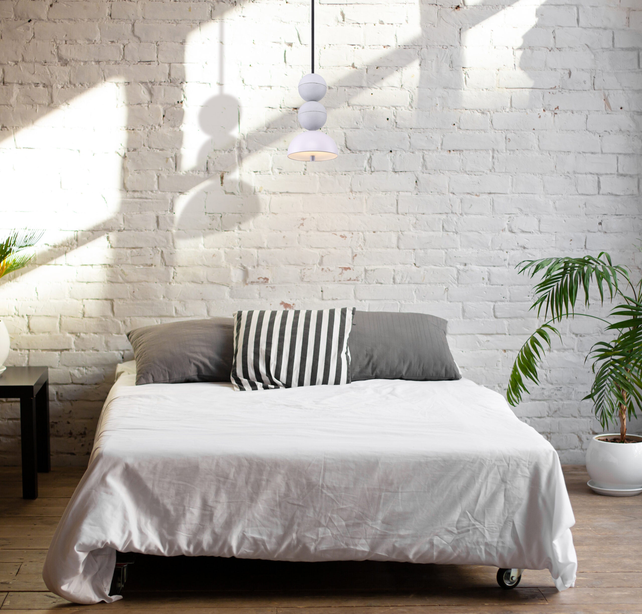 BOSFOR VELVET concrete pendant lamp with velvet