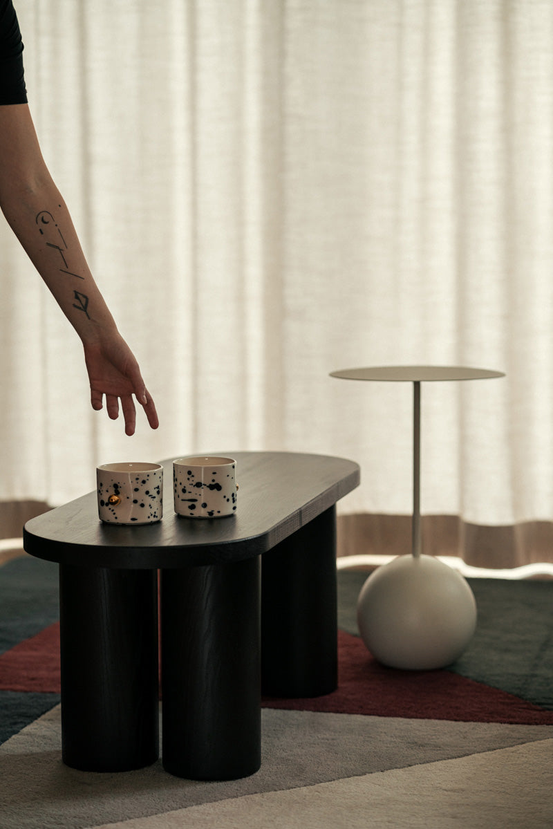 SU Coffee Table Wood and Steel