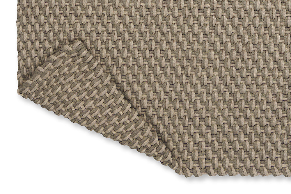 Gray-beige lace external rug