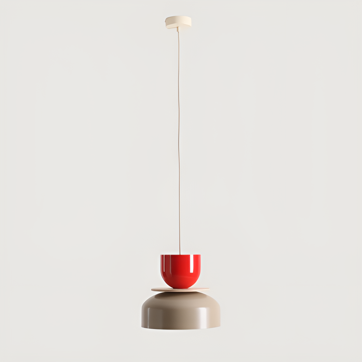 UTO Hängelampe rot mit beige