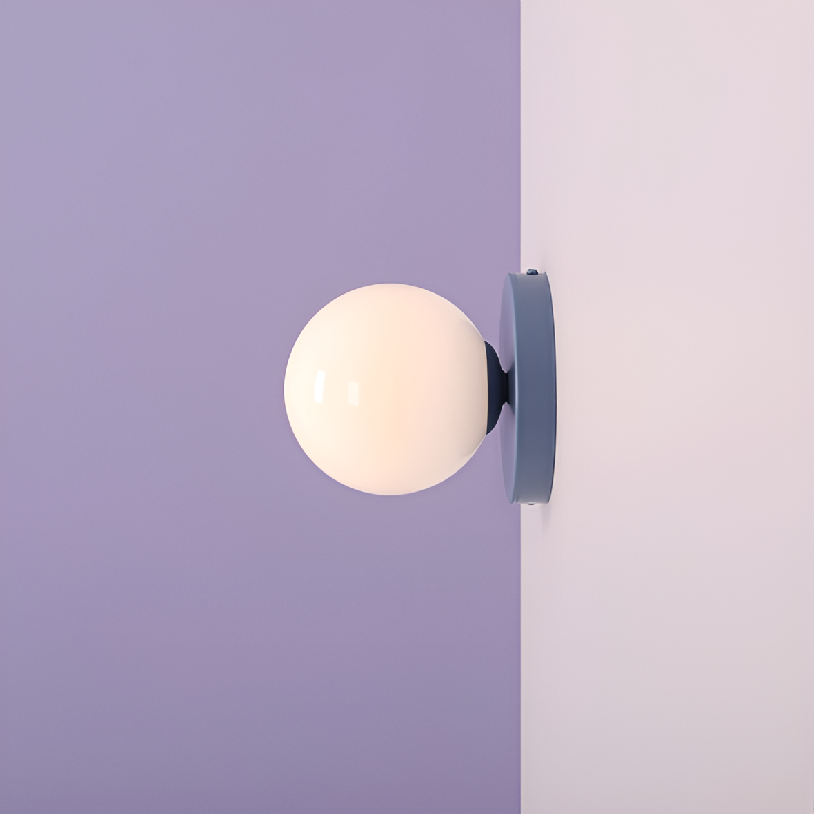 BALL DUO blaue Wandleuchte