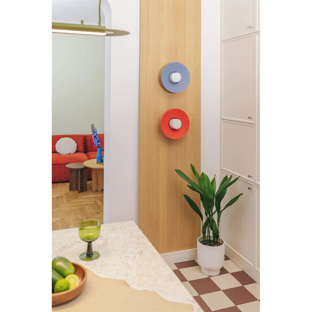 CAPONIO wall lamp in red-orange