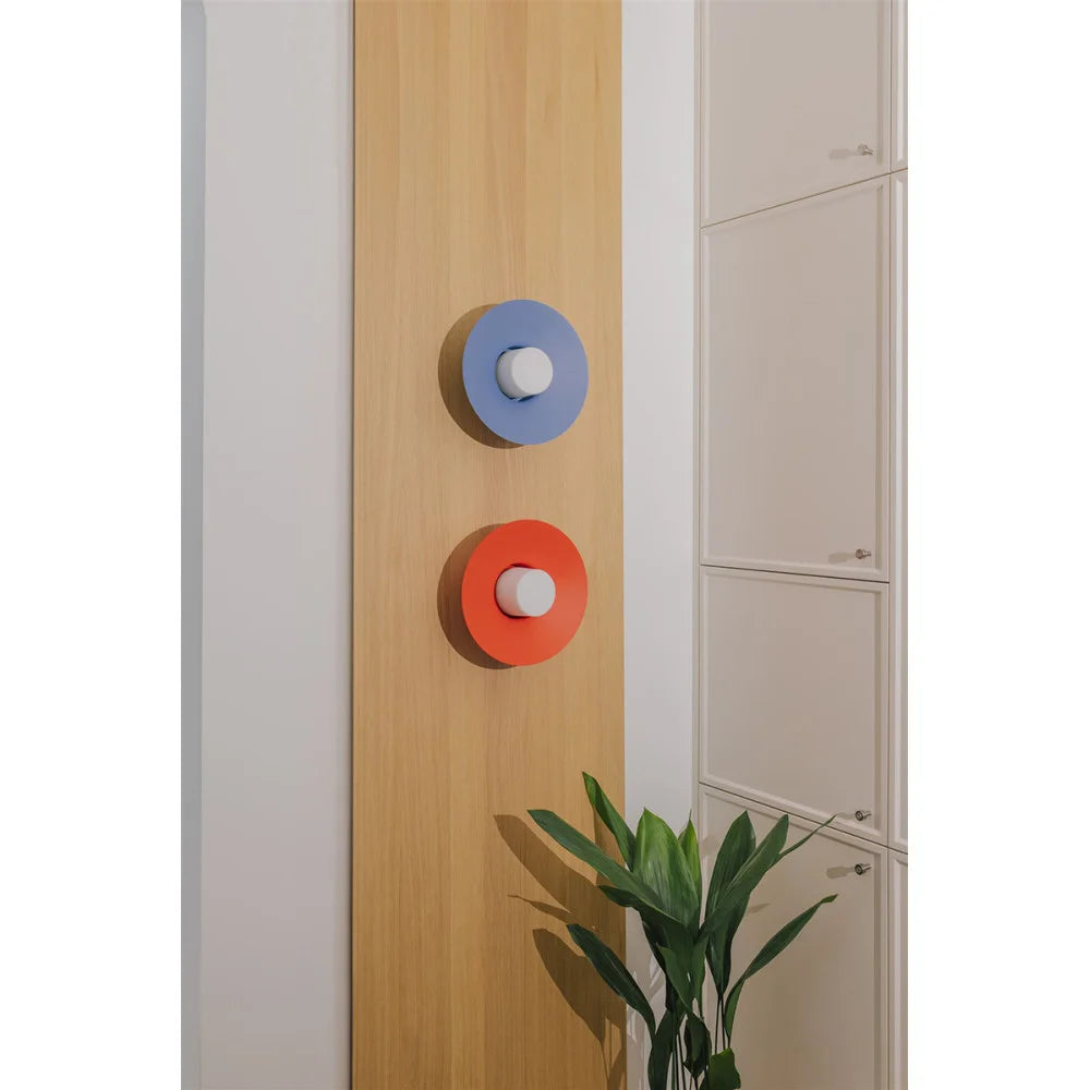 CAPONIO wall lamp in red-orange