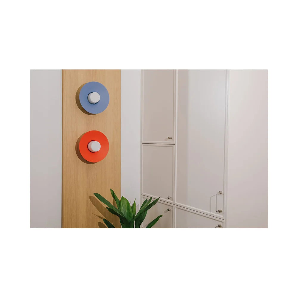 CAPONIO wall lamp in red-orange