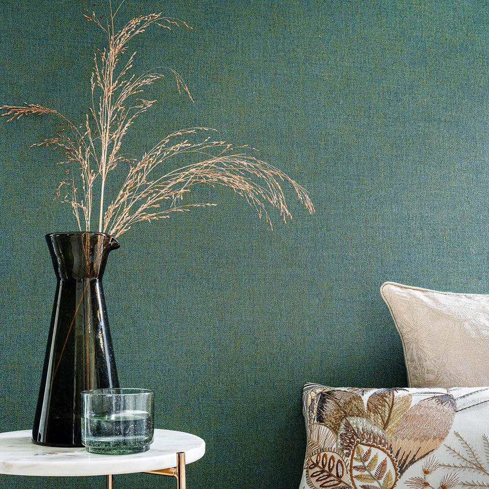 Structural wallpaper resembling canvas RHODIUM - RAUILLE brown