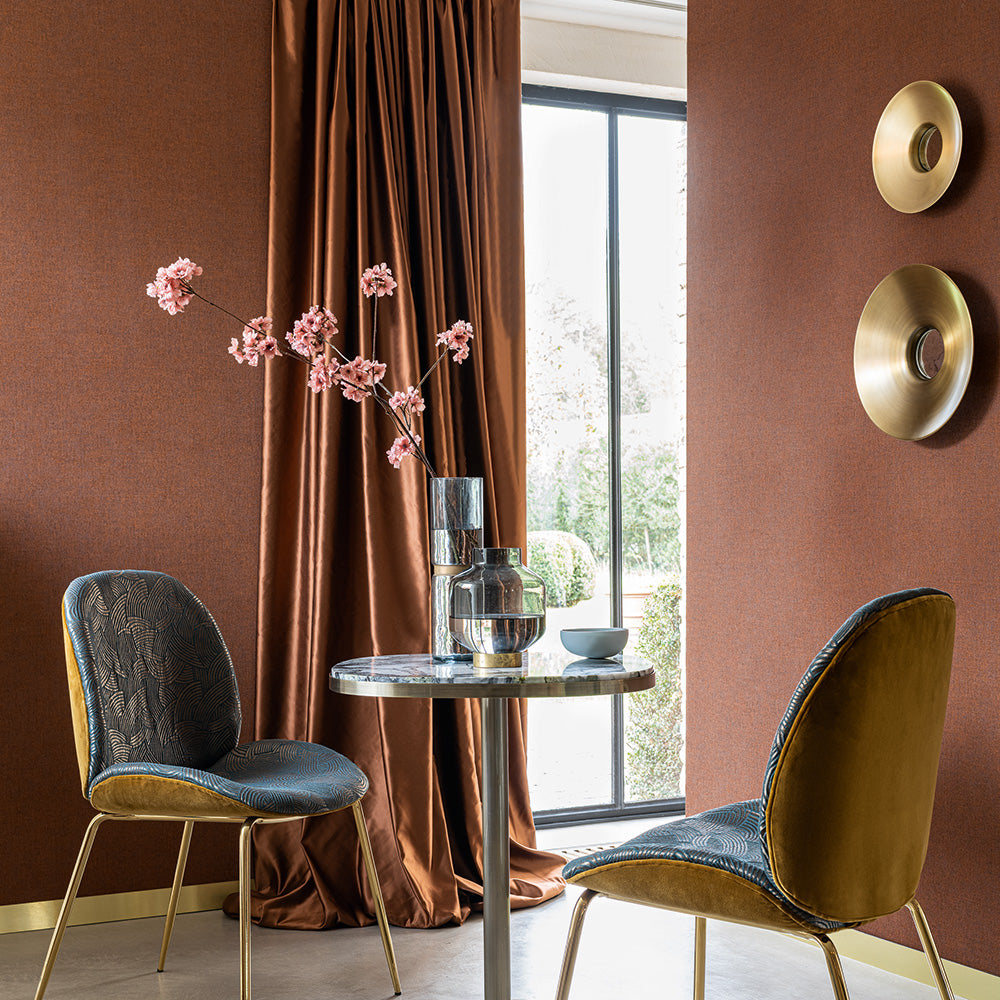 Structural wallpaper resembling canvas RHODIUM - RAUILLE brown