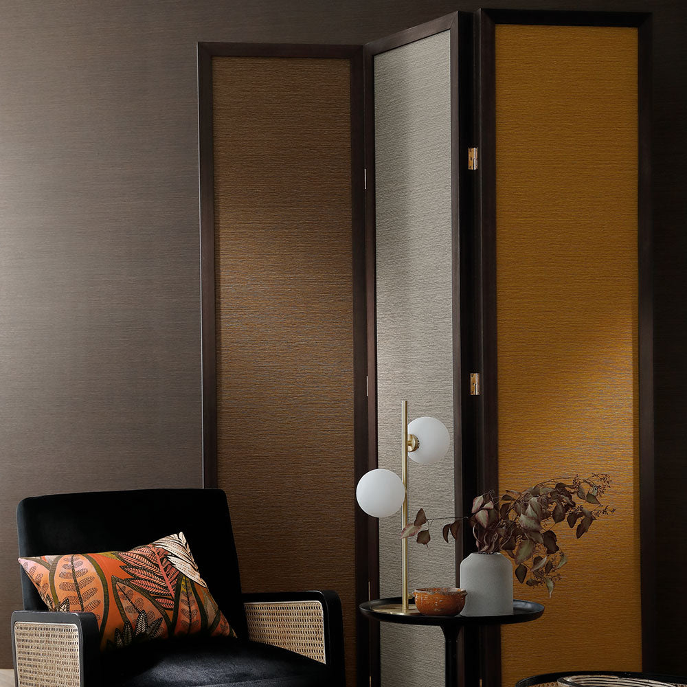 Structural wallpaper resembling canvas MALACCA - CACTUS cactus green
