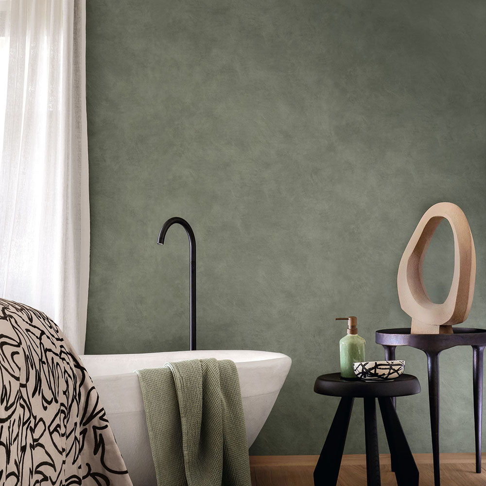 Structural wallpaper imitating canvas ARGILE - SABLE dark sandy