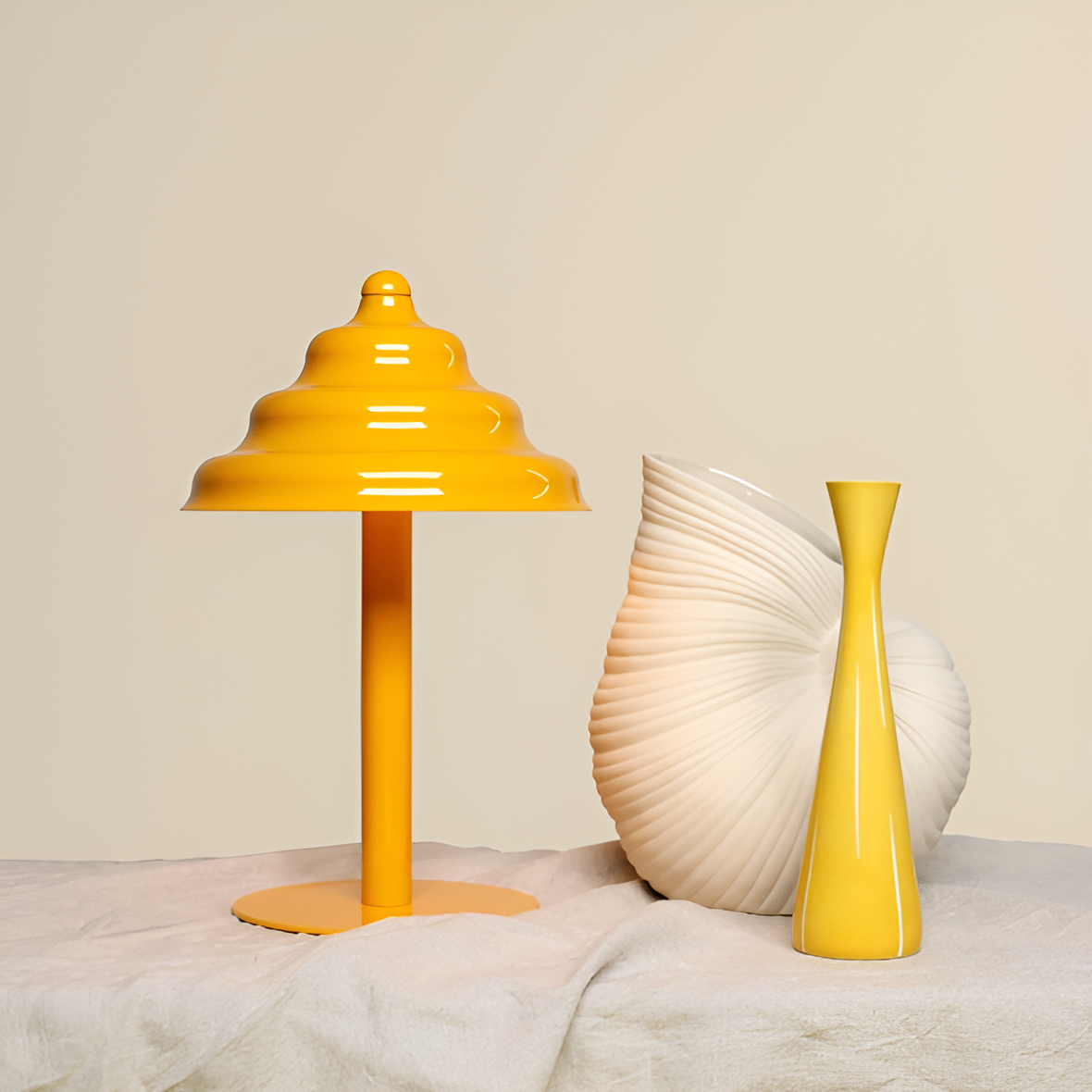 Yellow table lamp