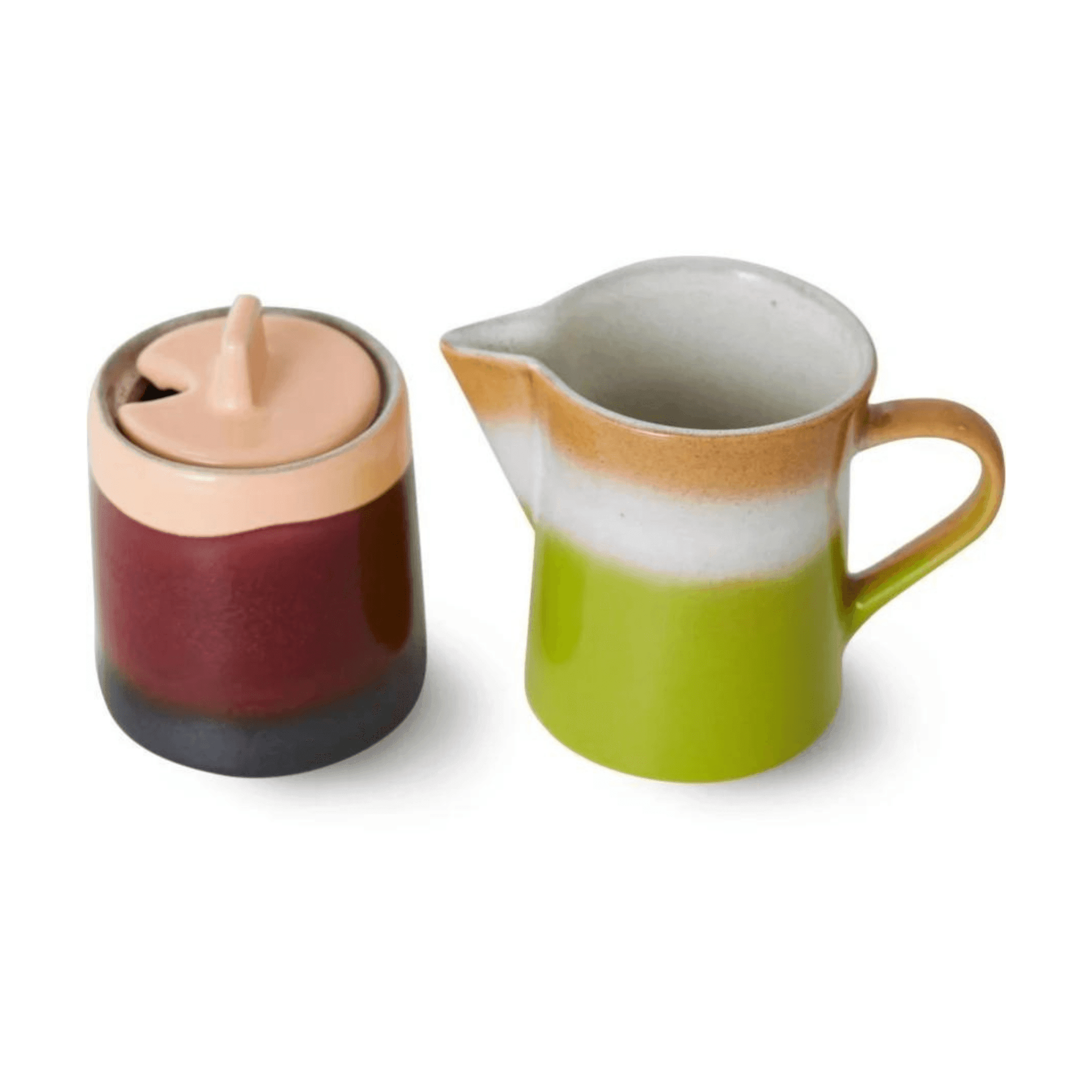 Ceramiczny dzbanek na mleko i cukiernica 70's foreland HKliving    Eye on Design