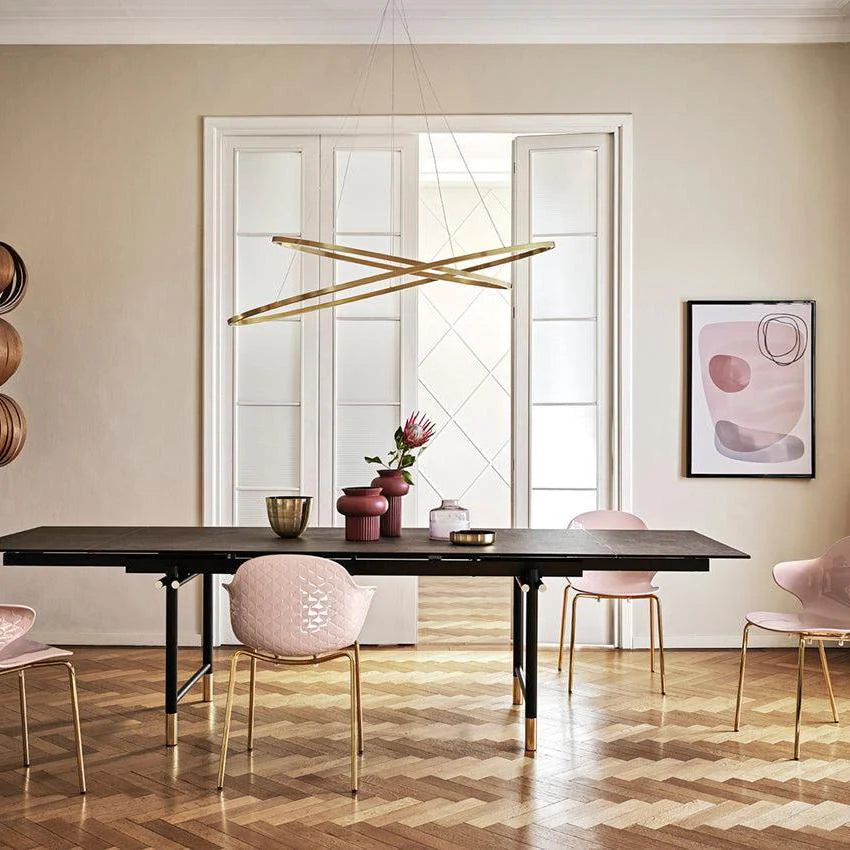 SAINT TROPEZ Chair with White Seat and Chrome Metal Base
