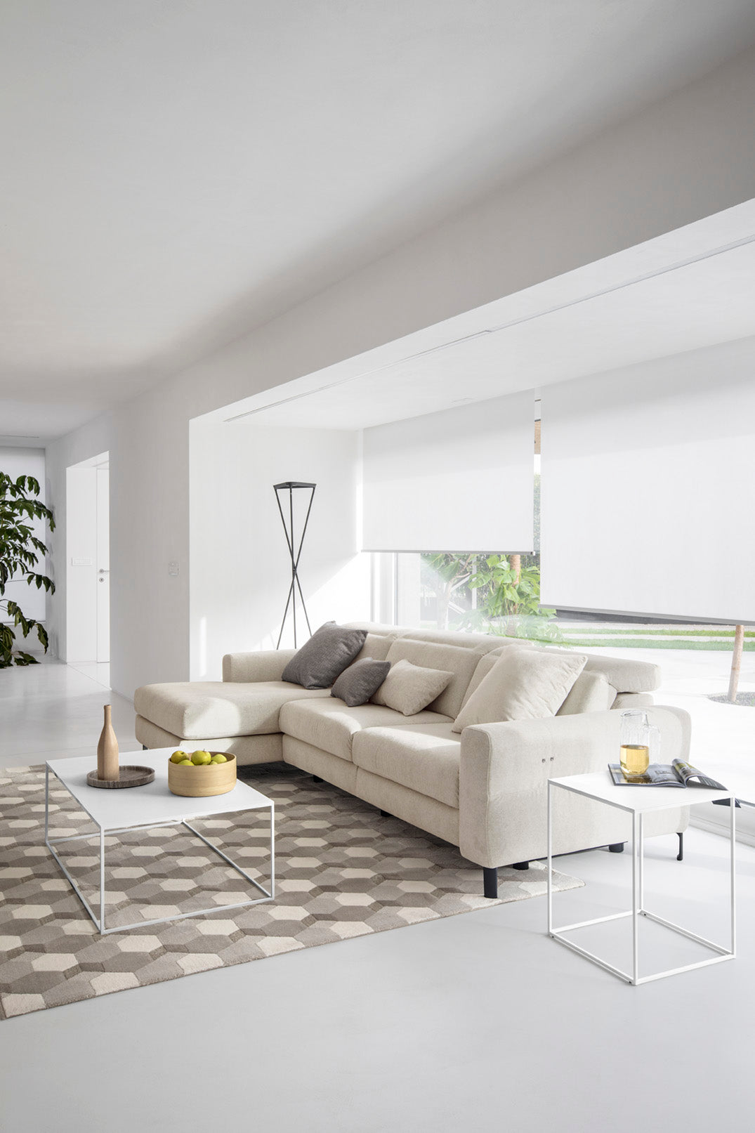Left-sided corner sofa NORMA upholstered