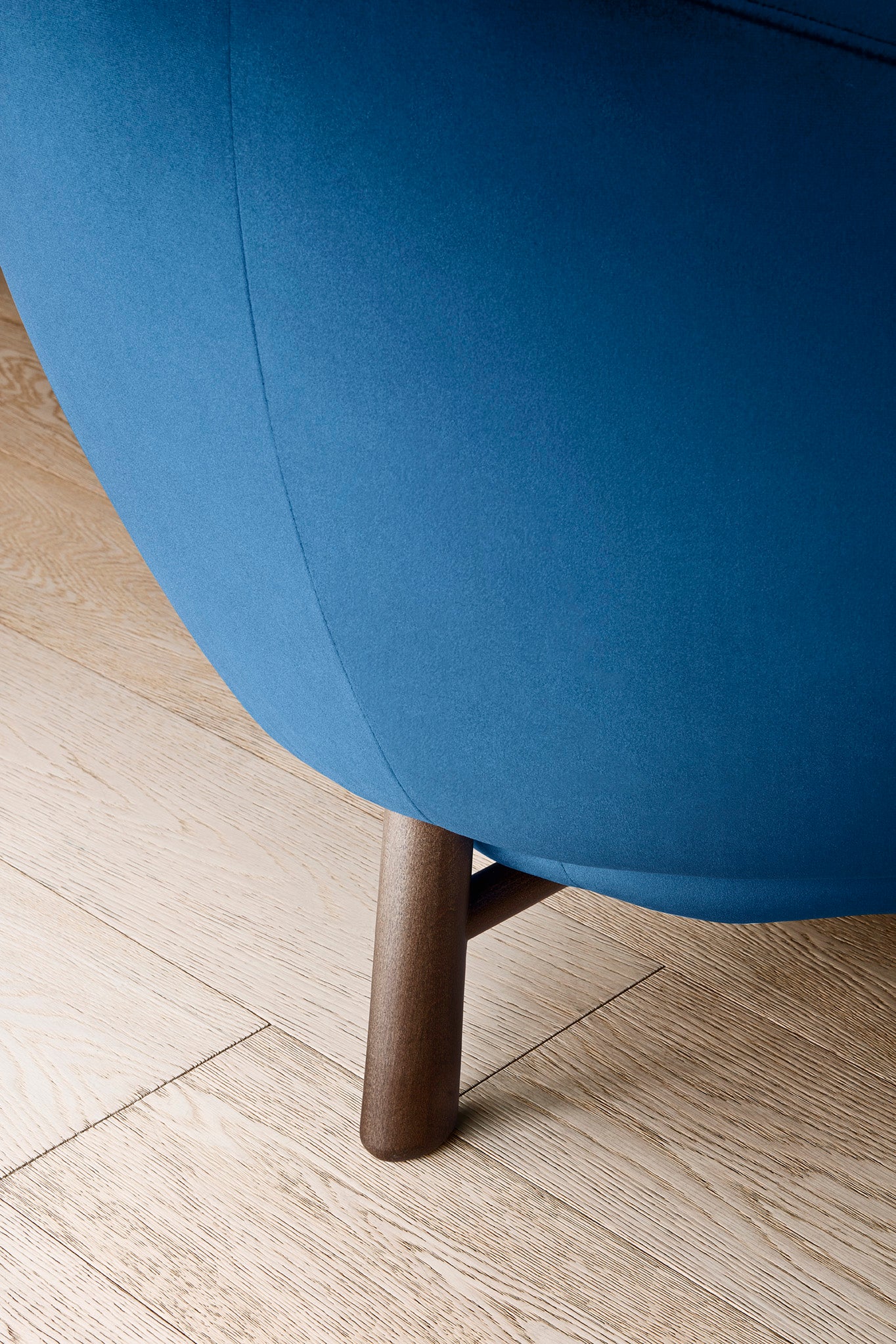 Upholstered RIO Armchair with Black Base