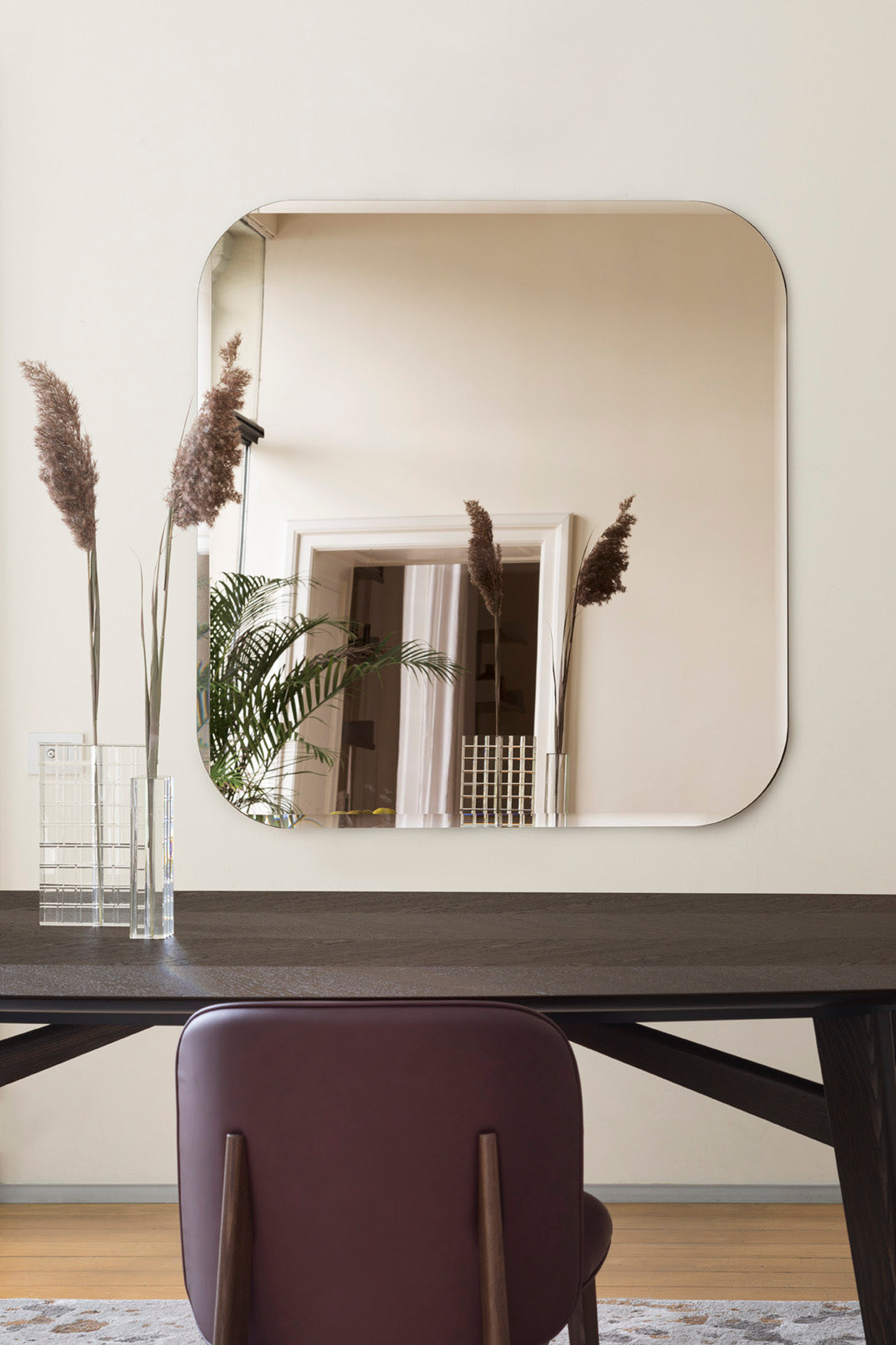 ABREY Armchair Upholstered with Walnut Base