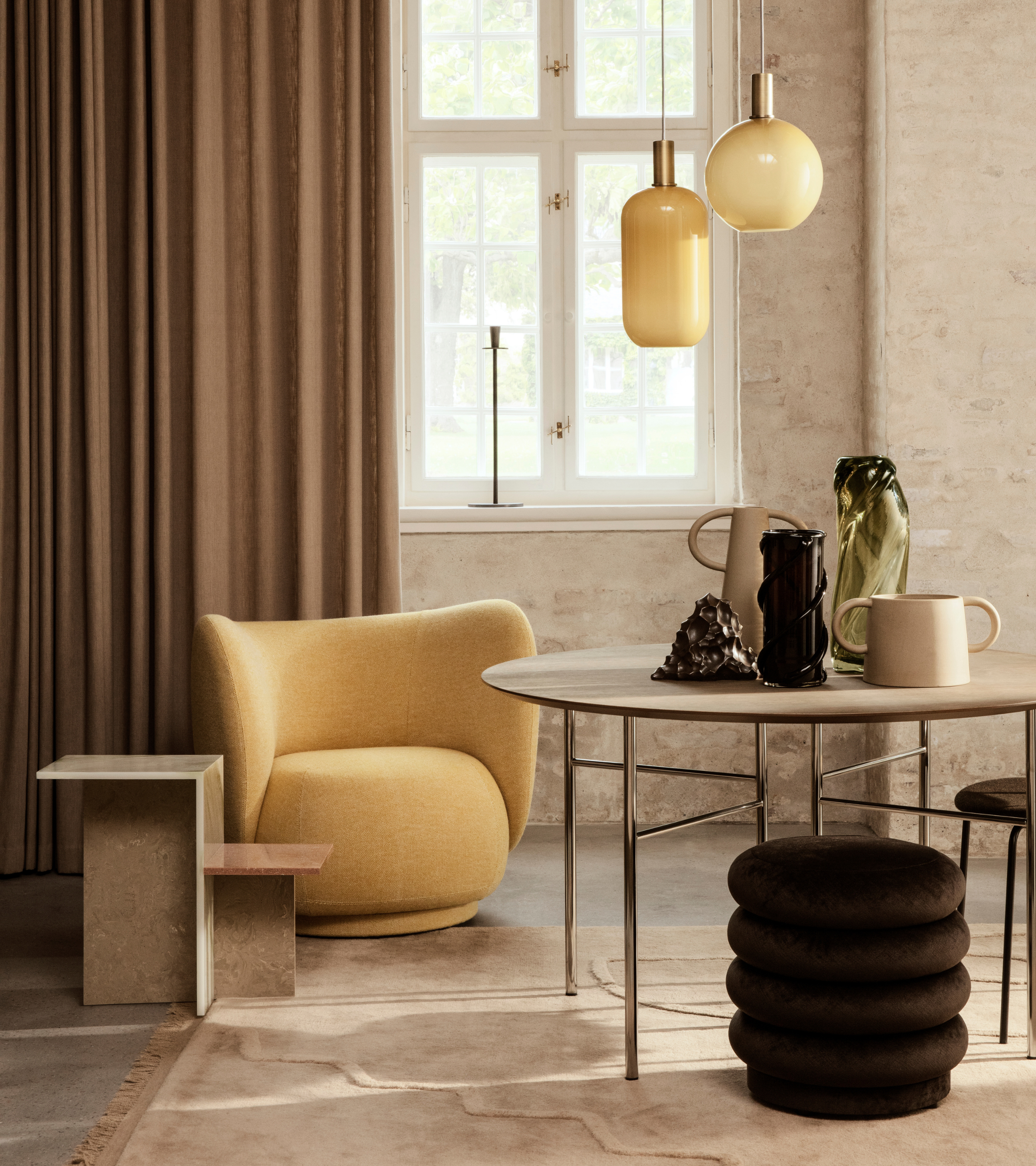 DISTINCT side table acrylic stone