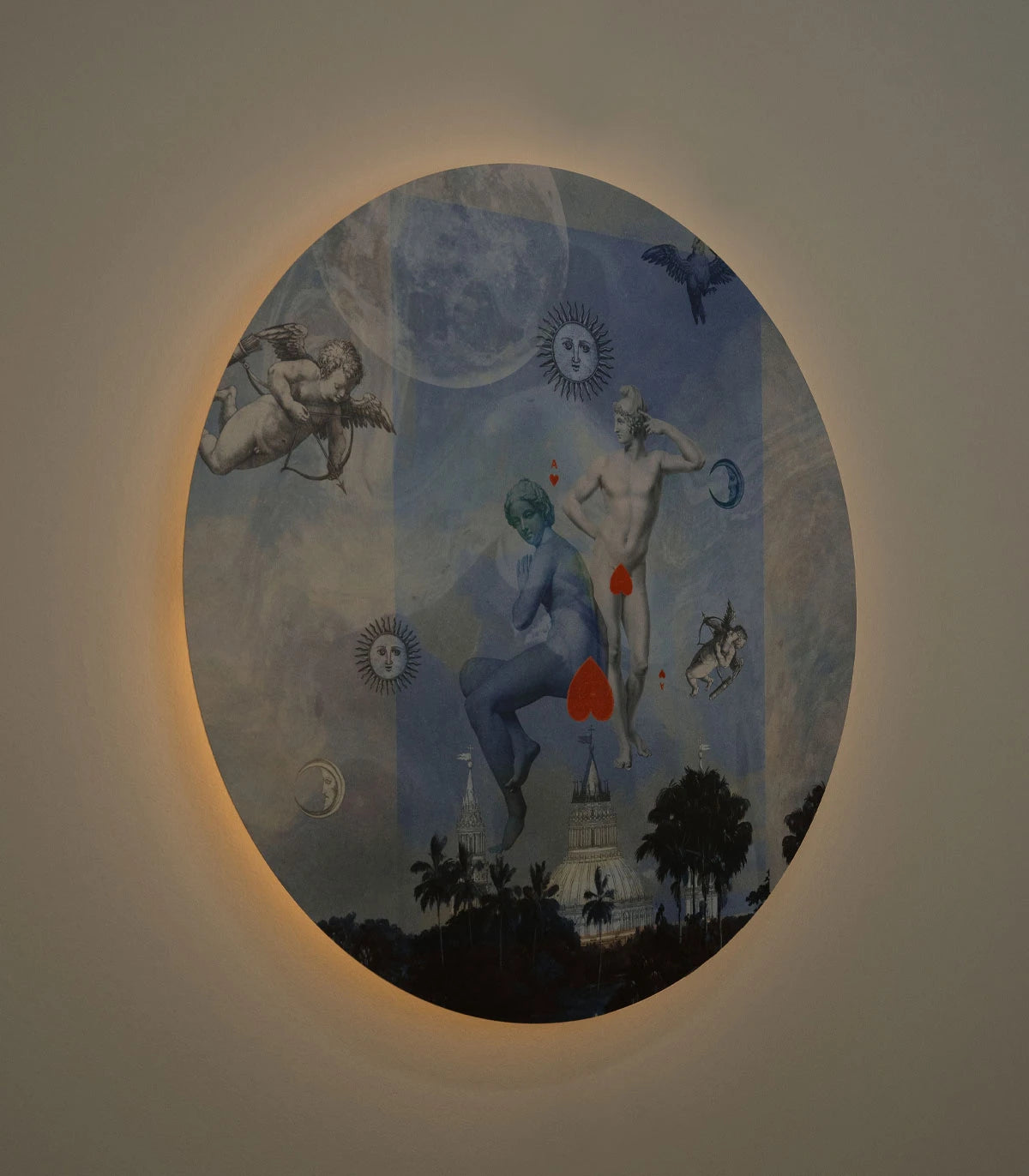 Wandleuchte DOTS LIGHTING - AMORE blau