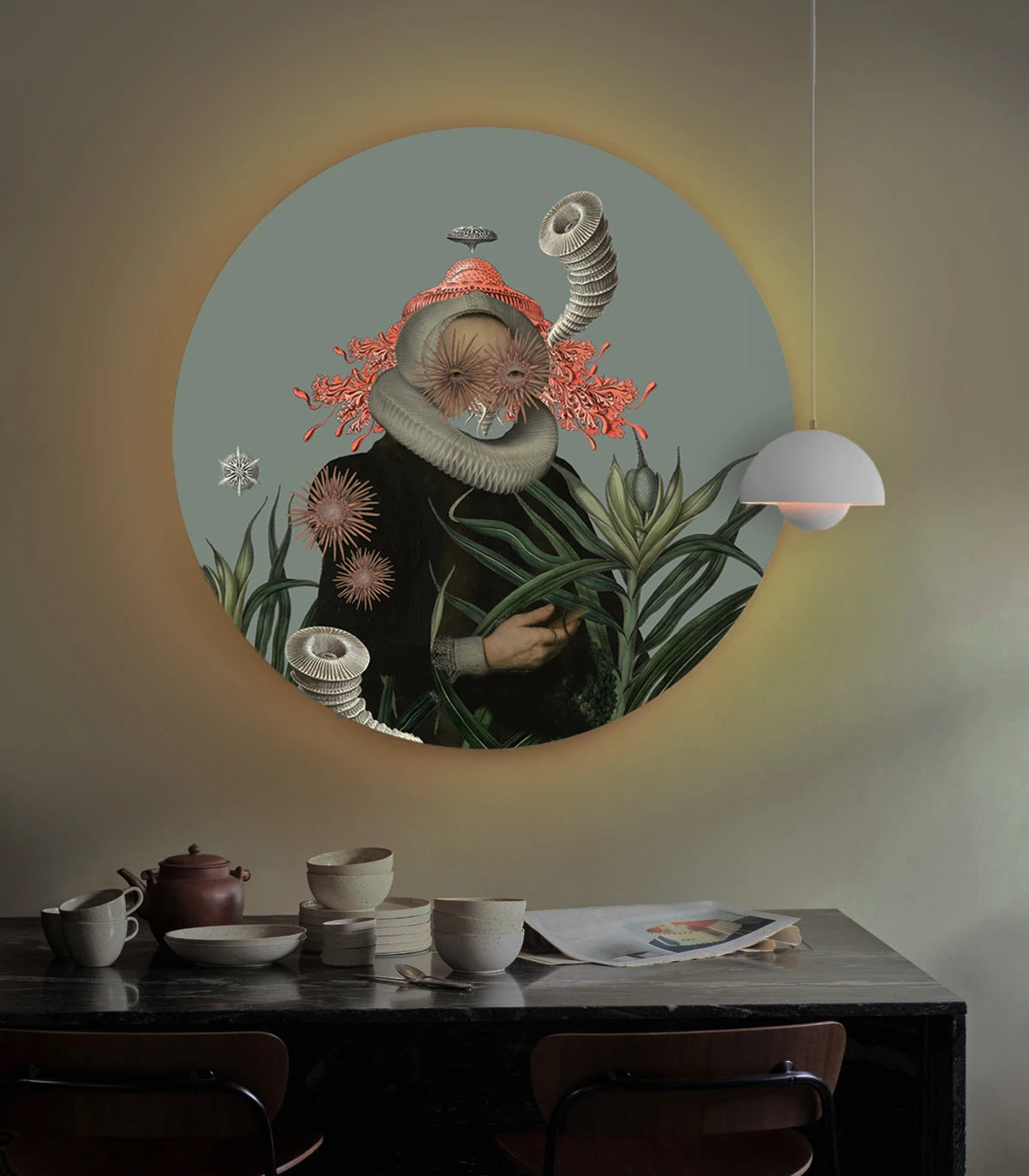 Wall Lamp DOTS LIGHTING - LADY MEDUSA blue