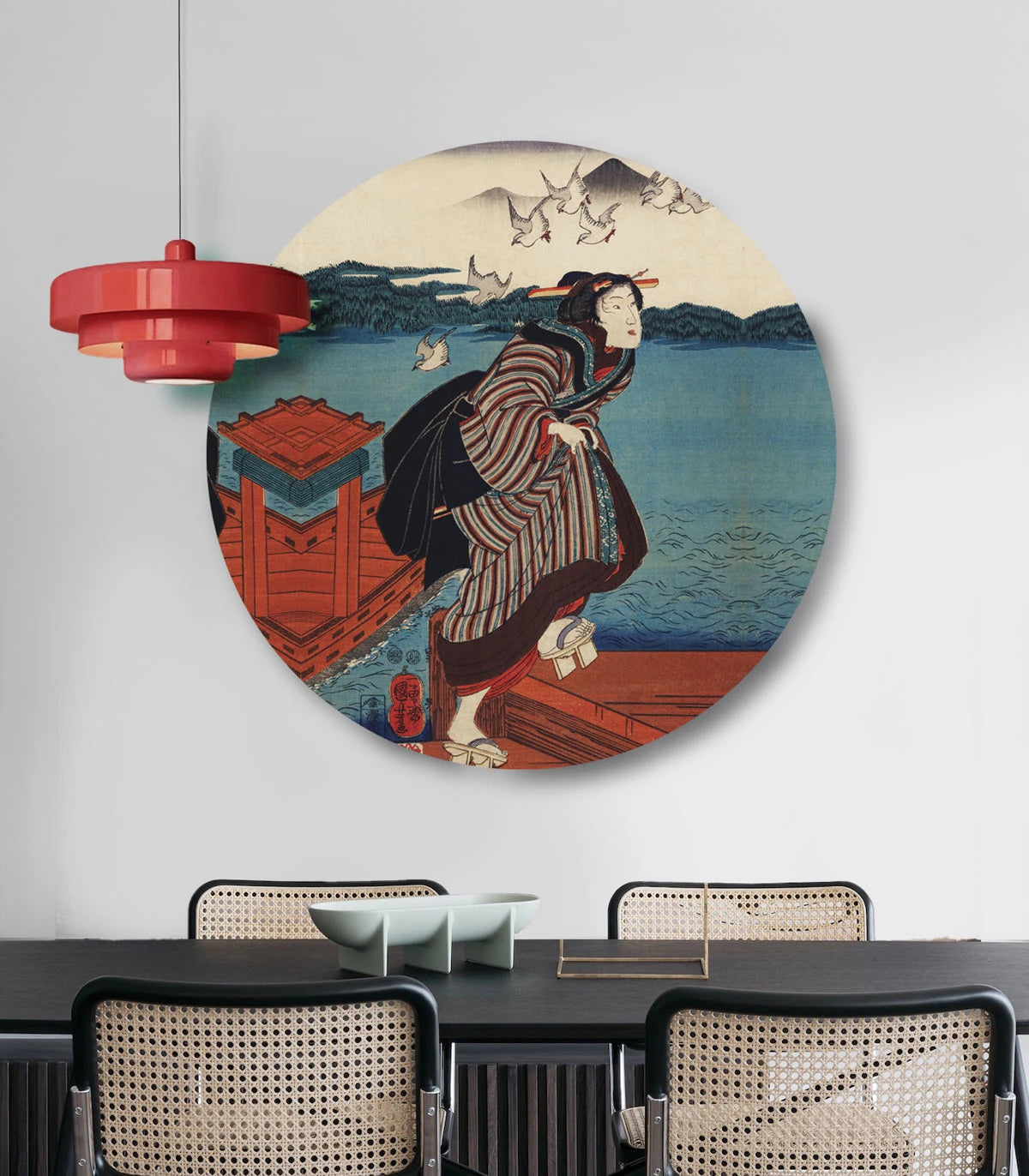 Wall Lamp DOTS LIGHTING - THE RED DEPARTURE blue with beige