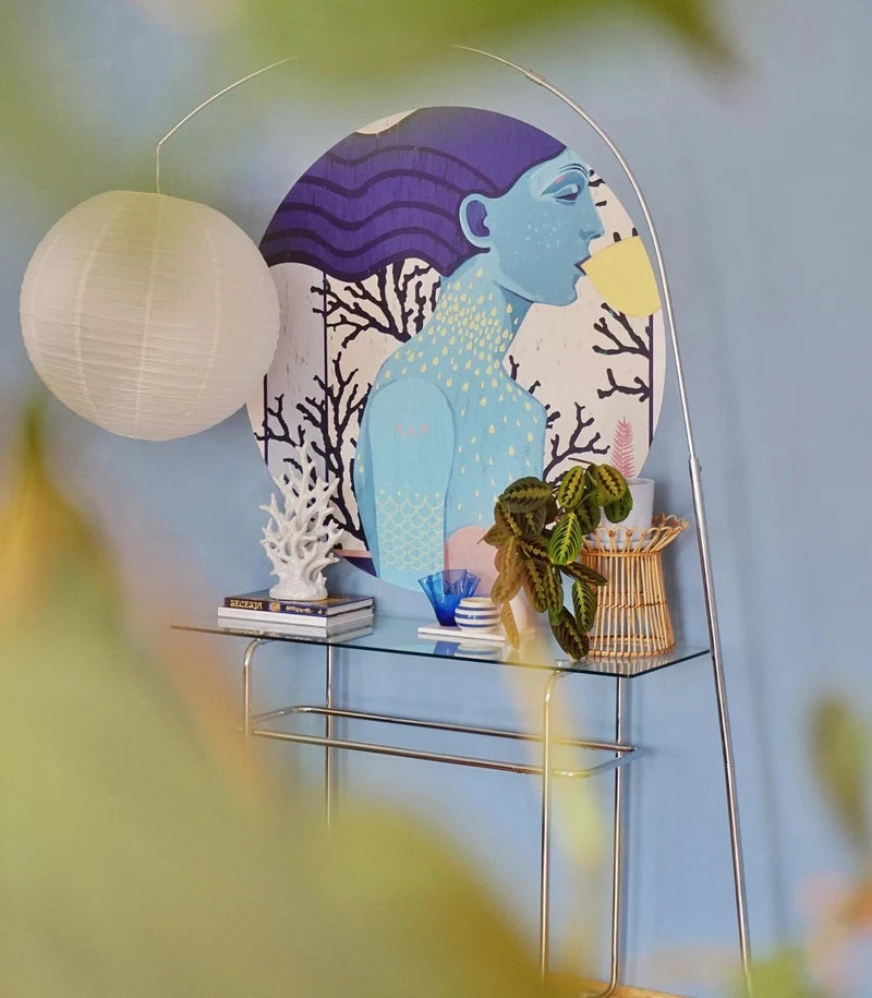 Circular Mural DOTS - SIREN COOL GIRL blue