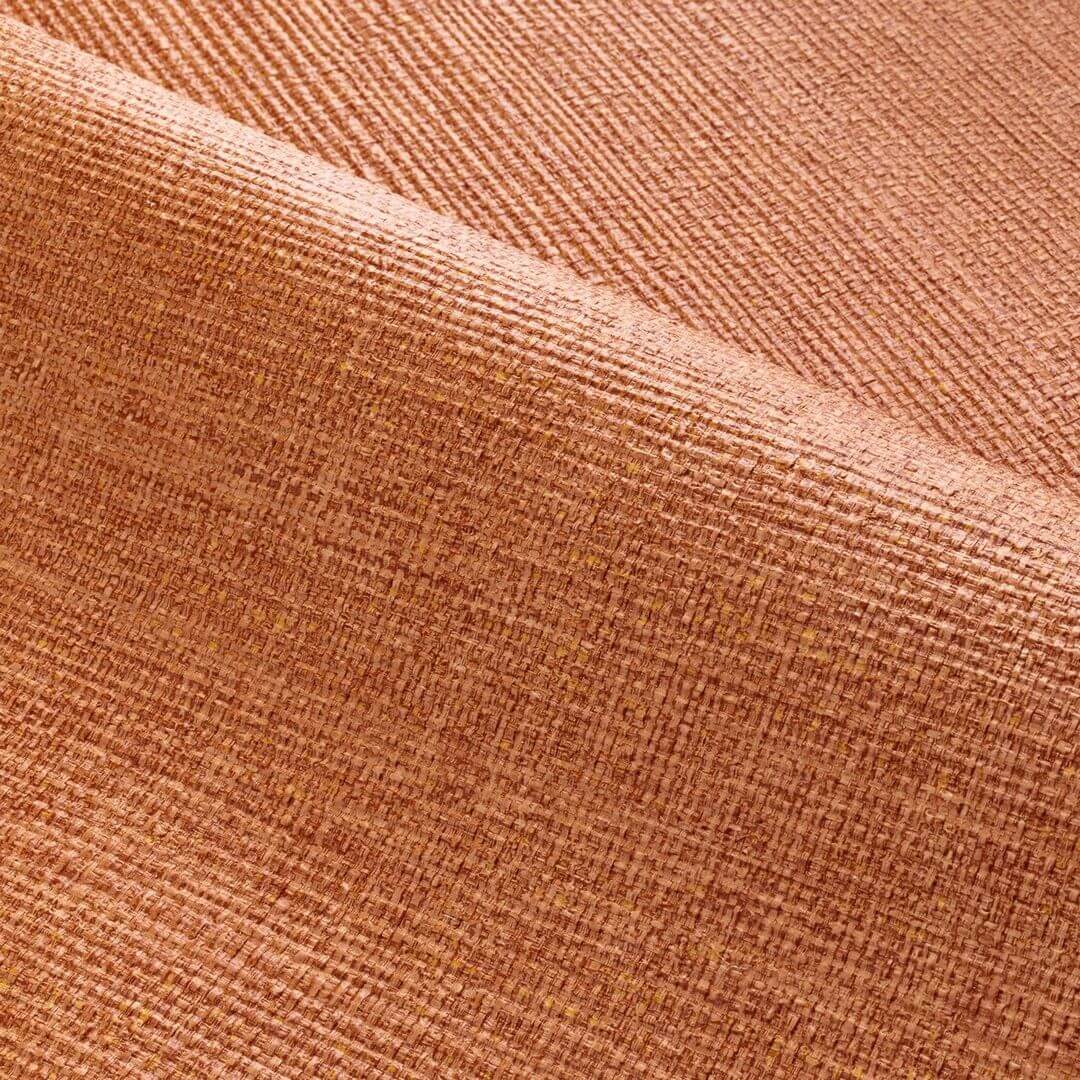 Textured wallpaper resembling canvas CARIOCA - ORANGE BRÛLÉ orange-brown