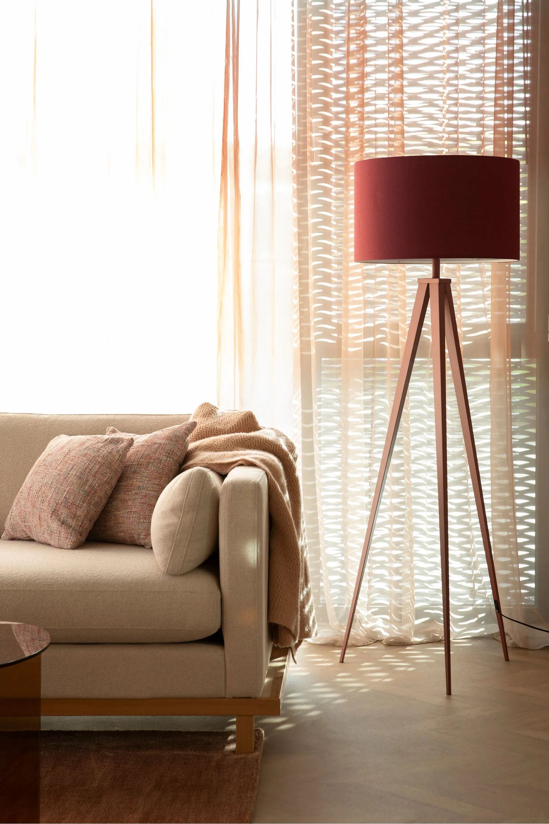 Tripod Floor Lamp red tripod