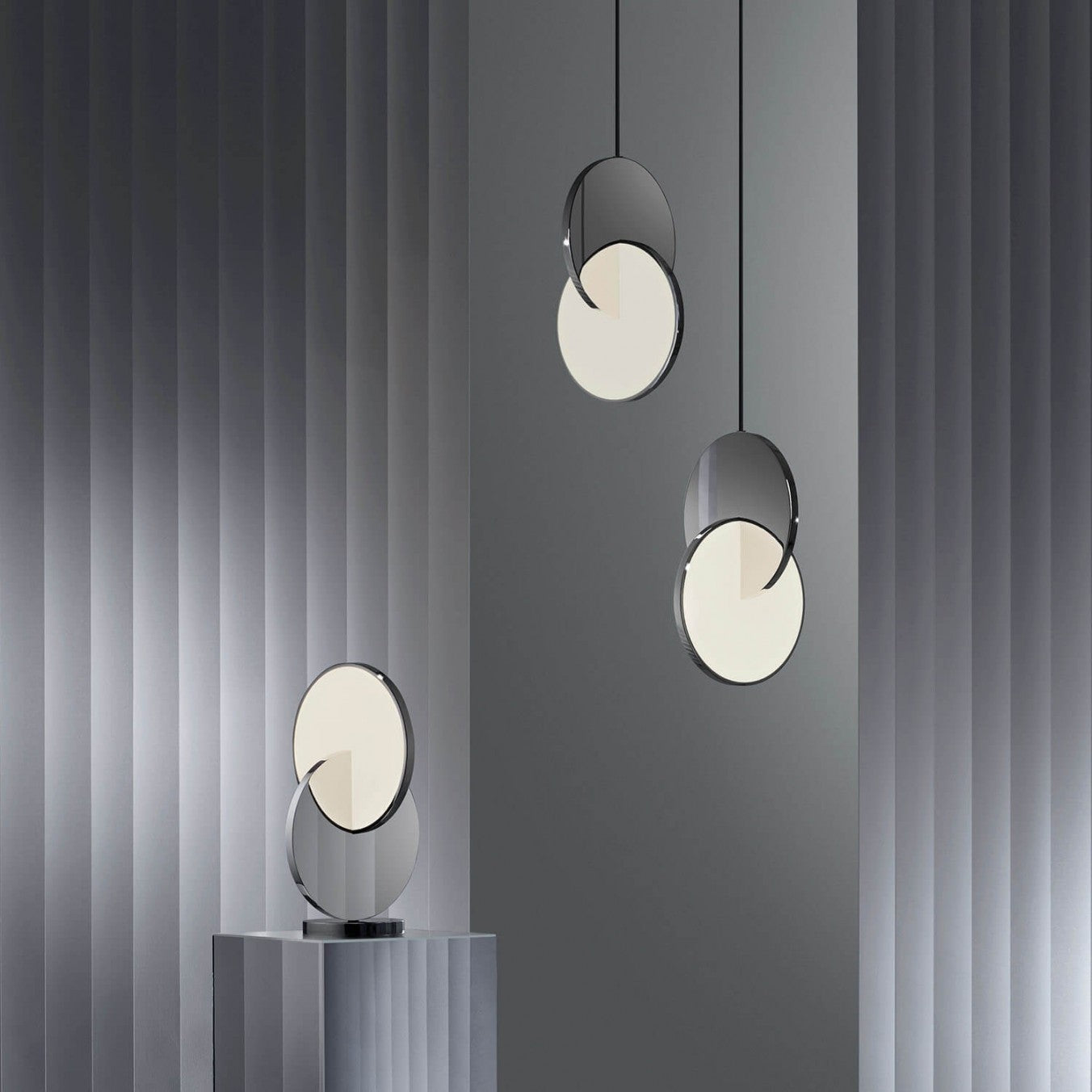 ECLIPSE Chrome Table Lamp