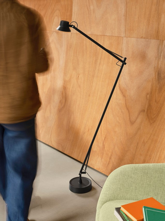Adjustable reading floor lamp DEDICATE black