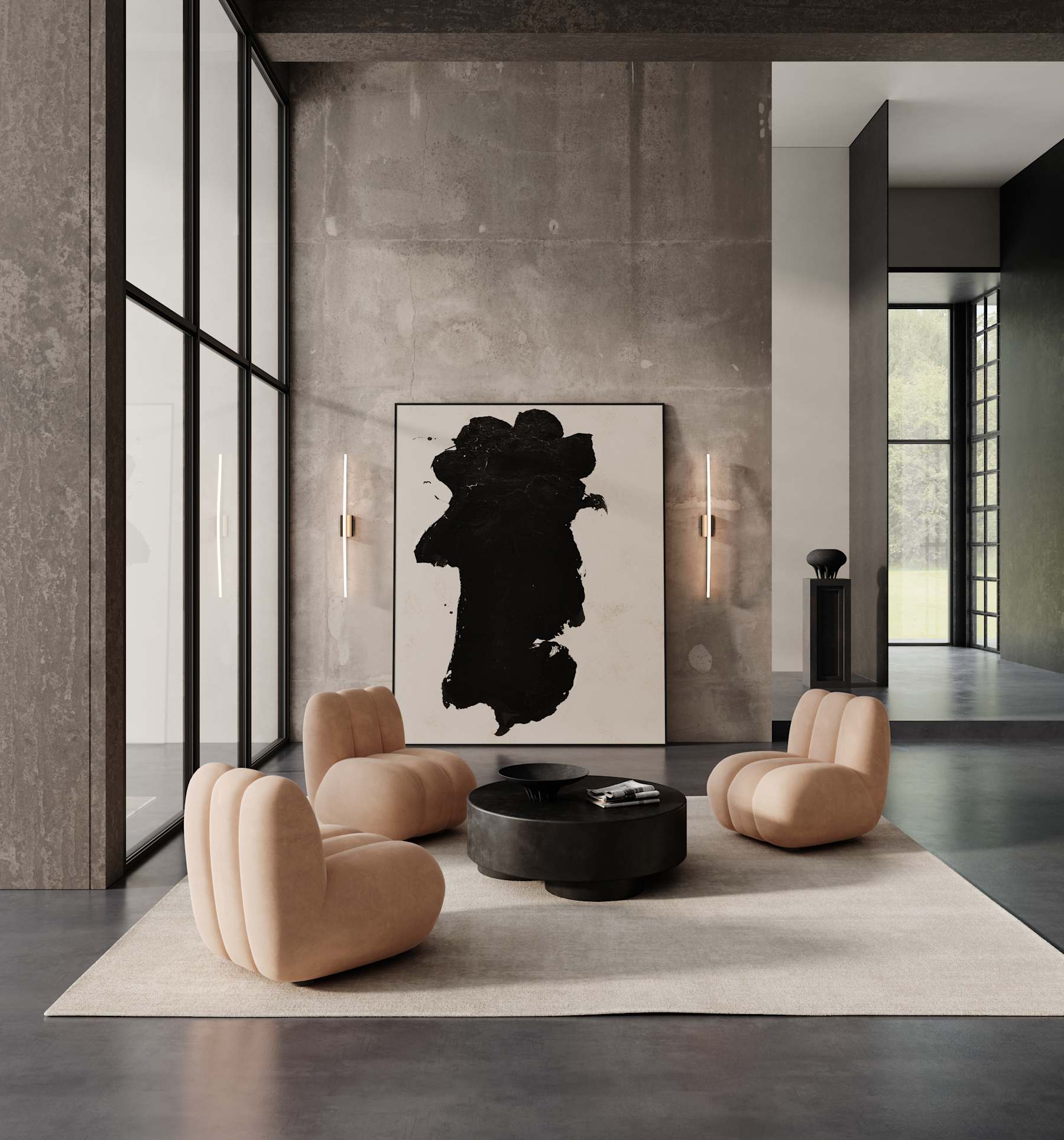 Armchair toe chair leather nubuk [klaudia]