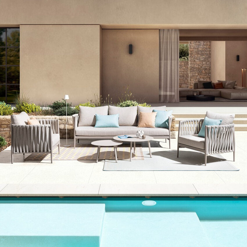 Outdoor armchair JACINTA light gray