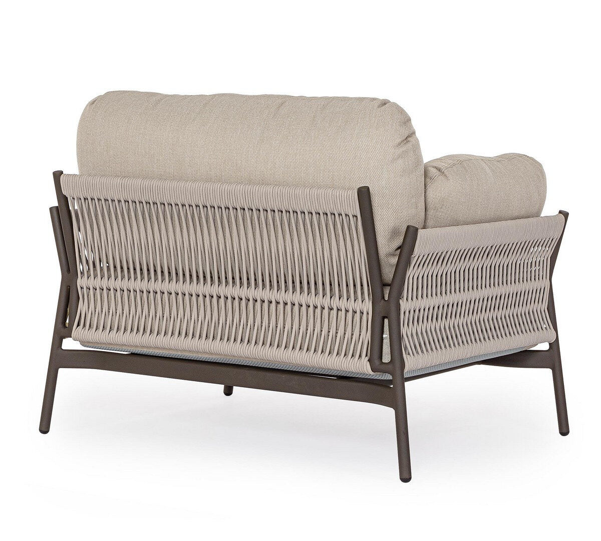 PARDIS Beige Outdoor Armchair with Brown Base