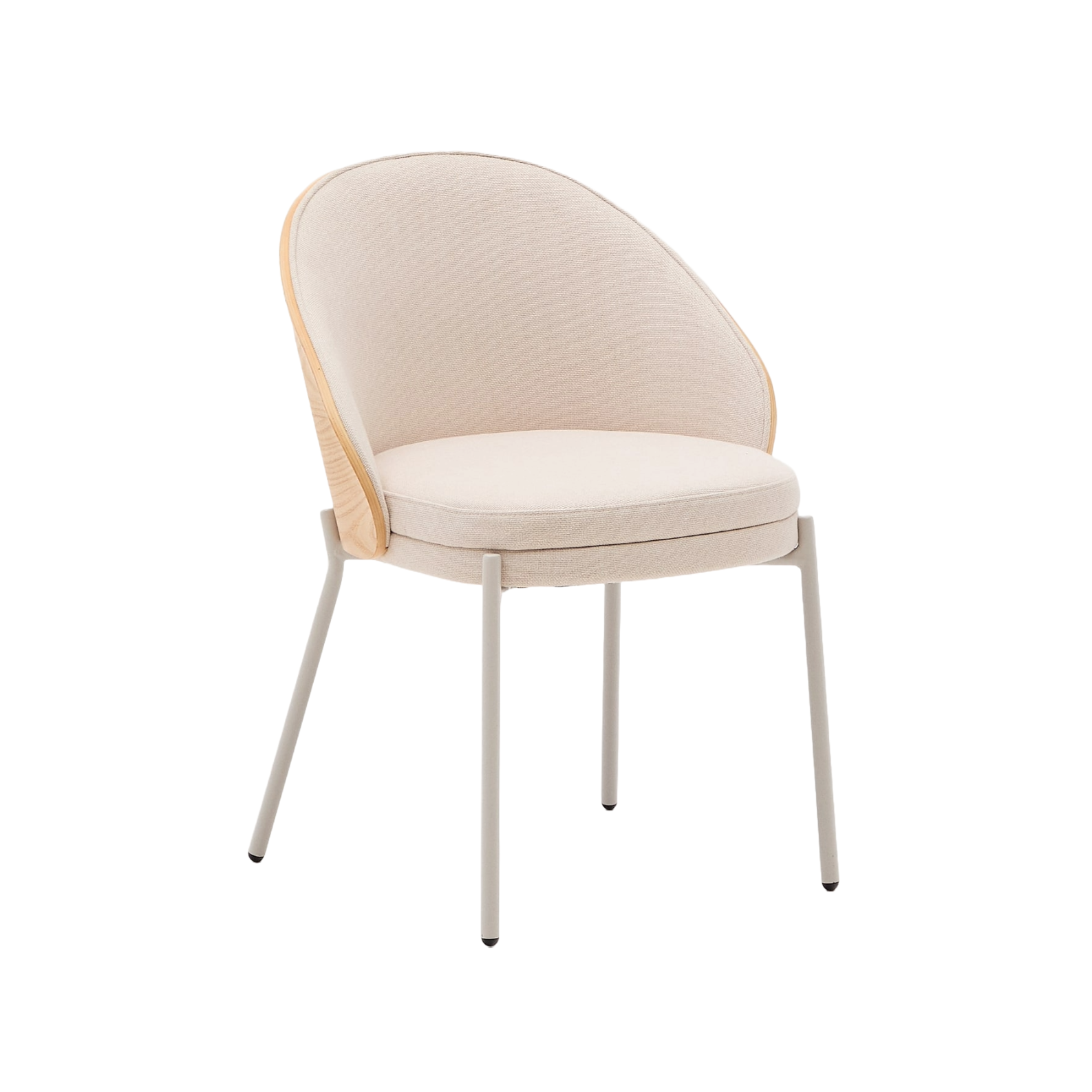 Eama beige chair szenil with ash finish