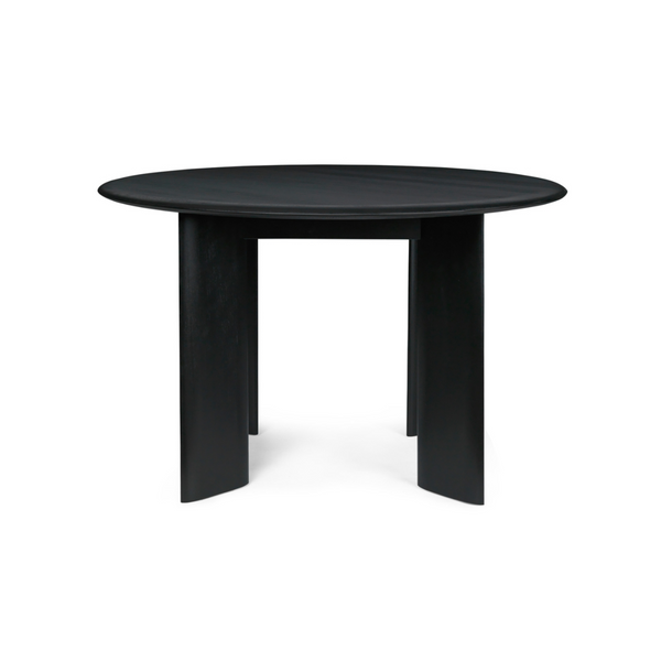 Bevel beech round table painted black