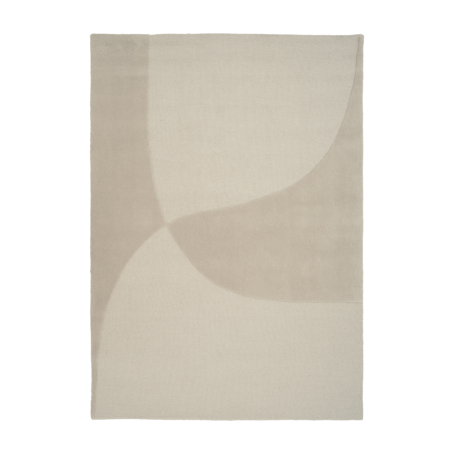 Split plains rug beige