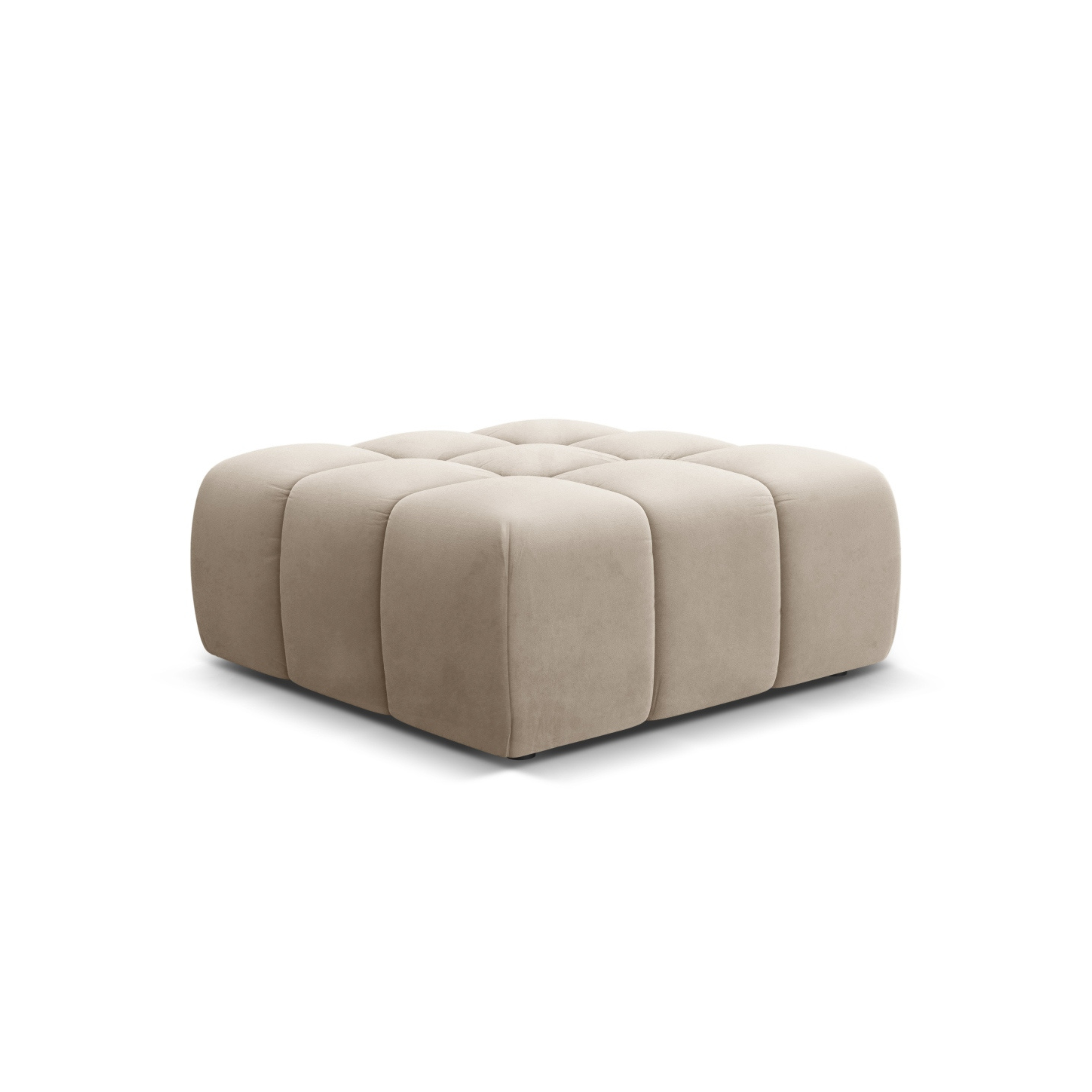 Samt Pouf AGAVE hellbeige