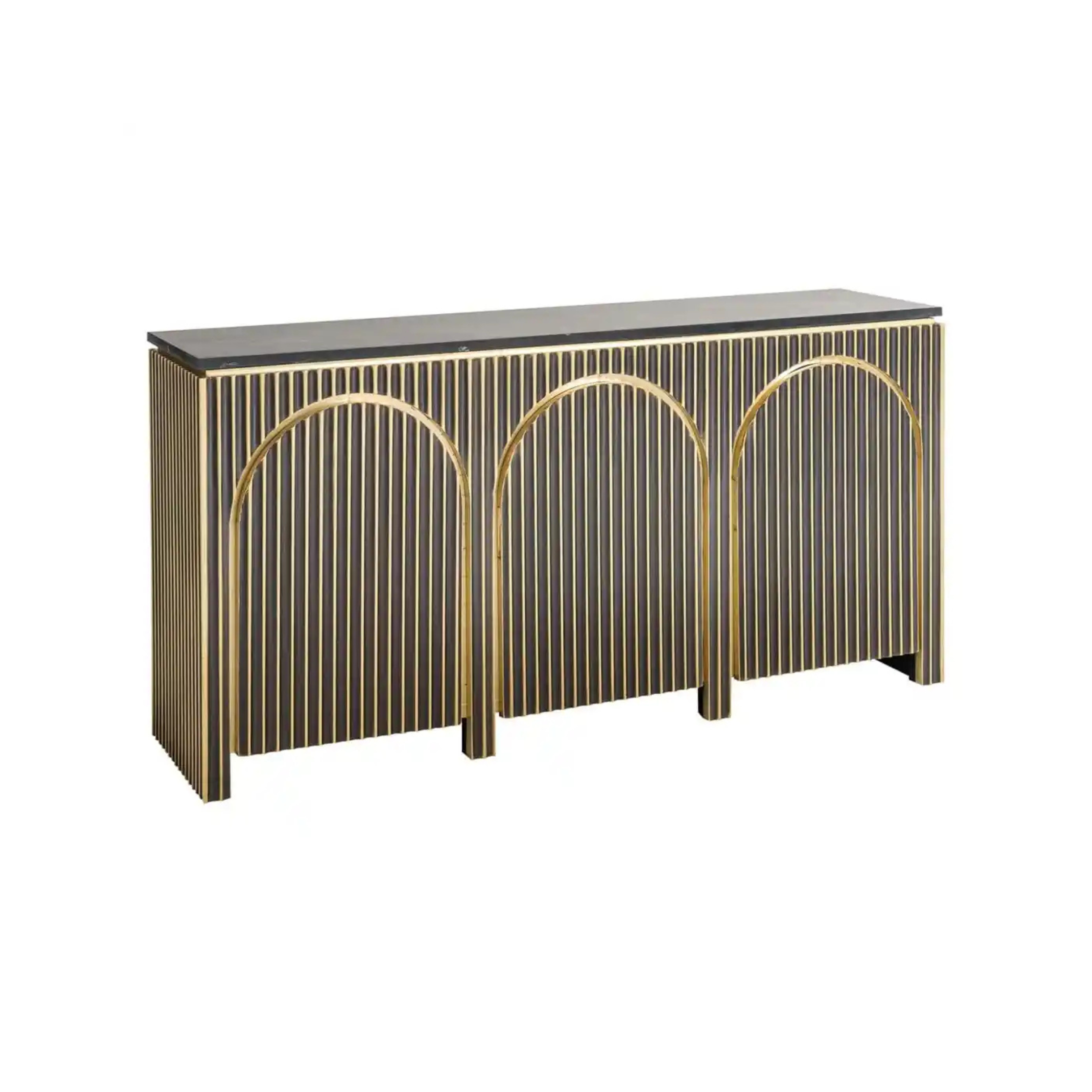 Kommode LES ARCS Marmor mit Messing