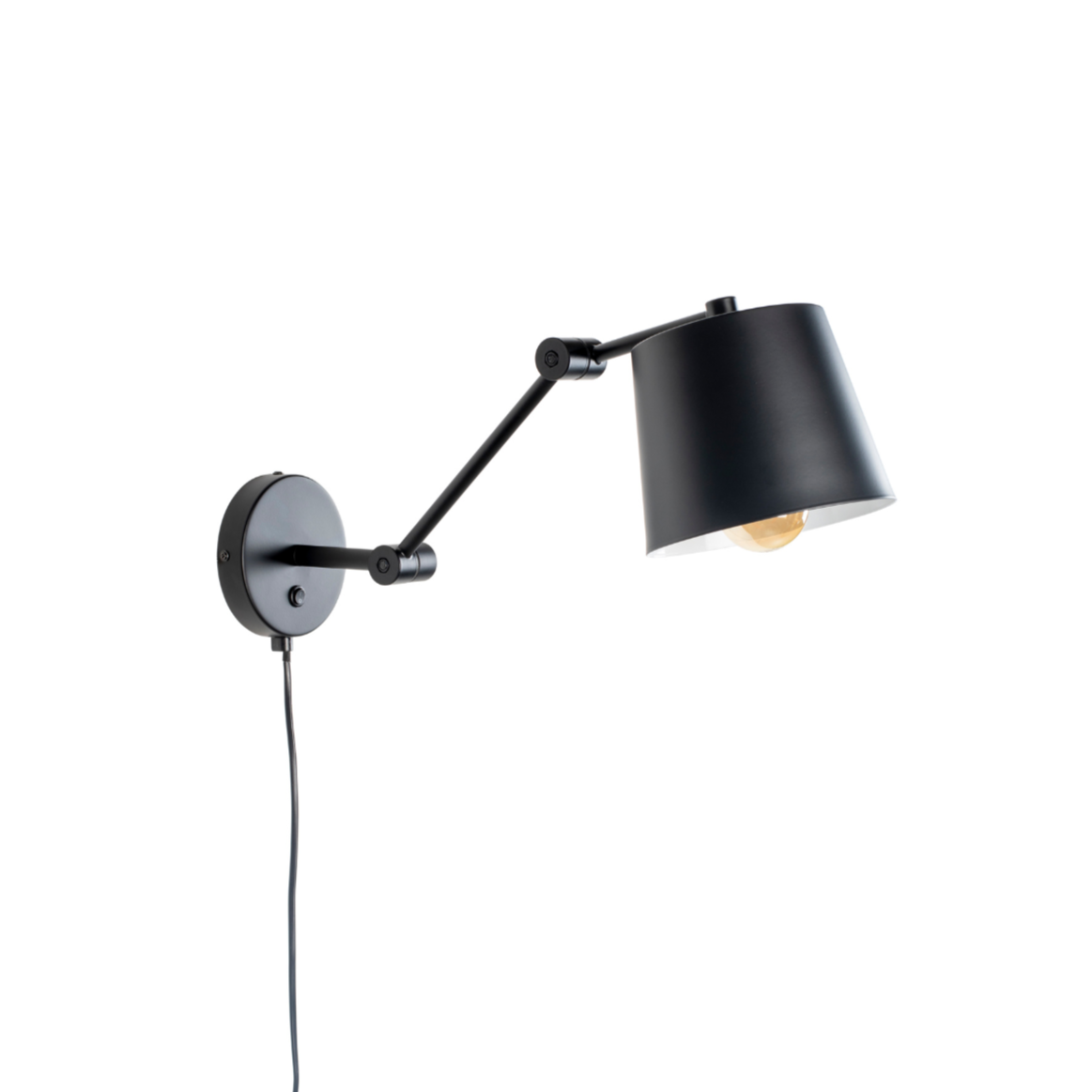 Hajo black wall lamp