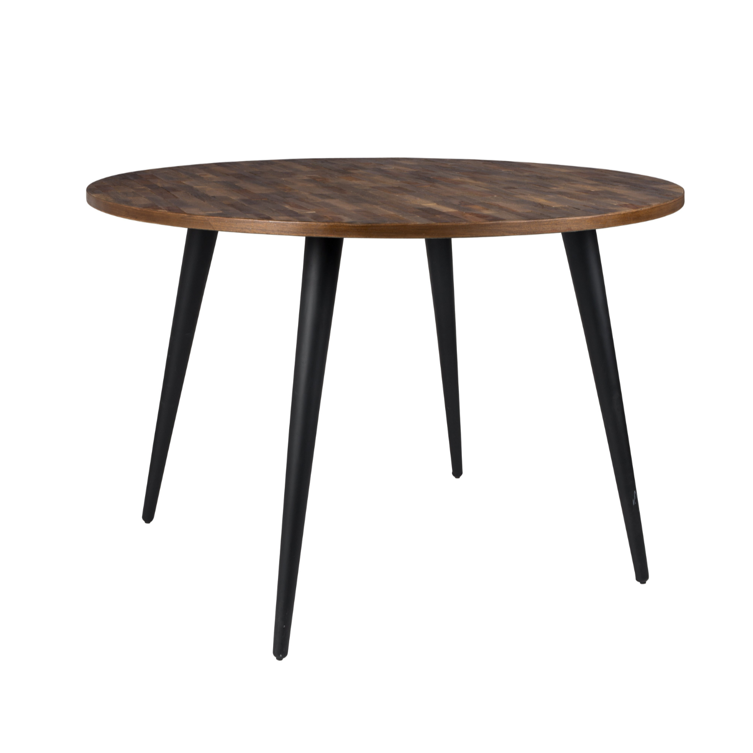 Round table MO TEKA Wood with a black base