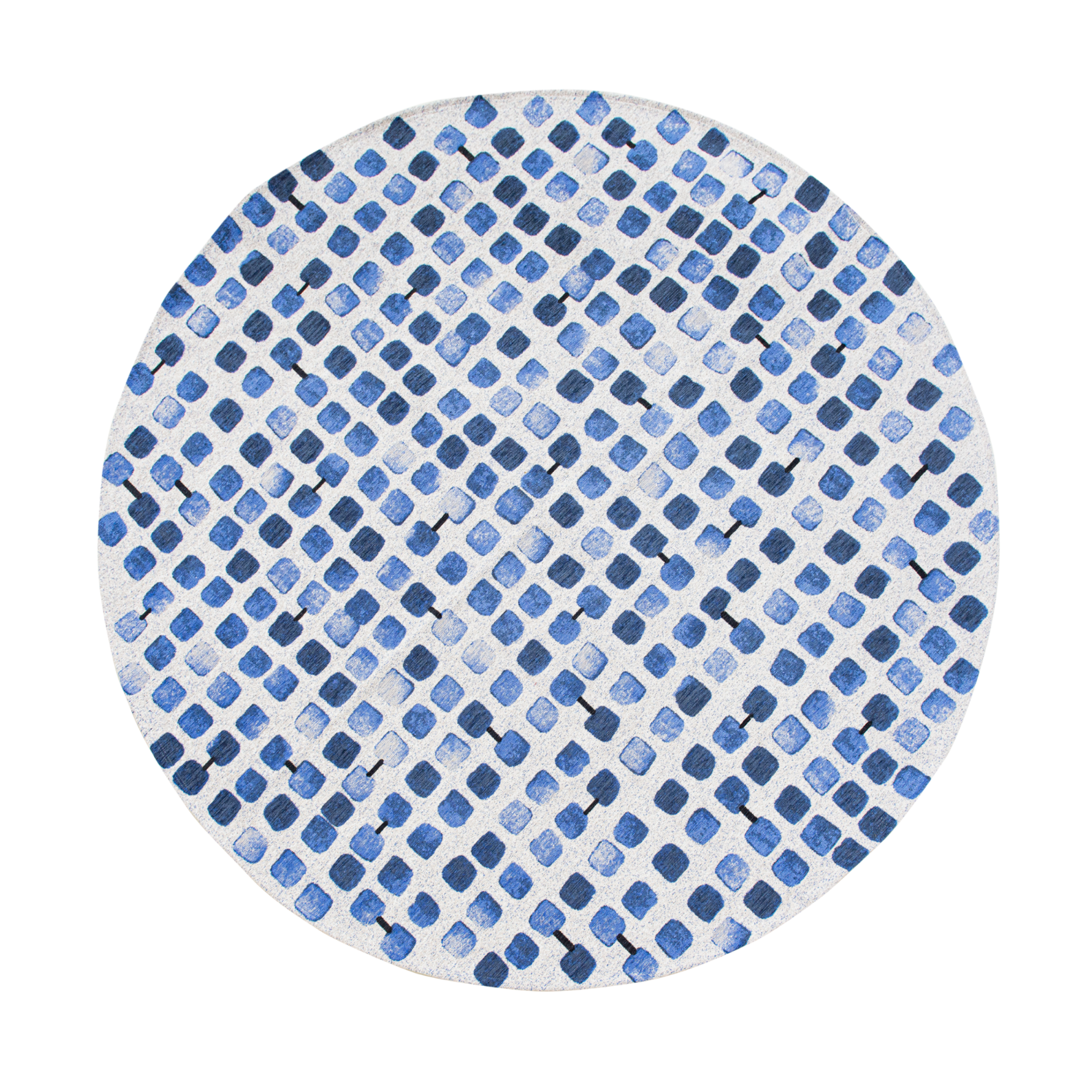 Cobblestone Round Carpet Amparo Blues blue