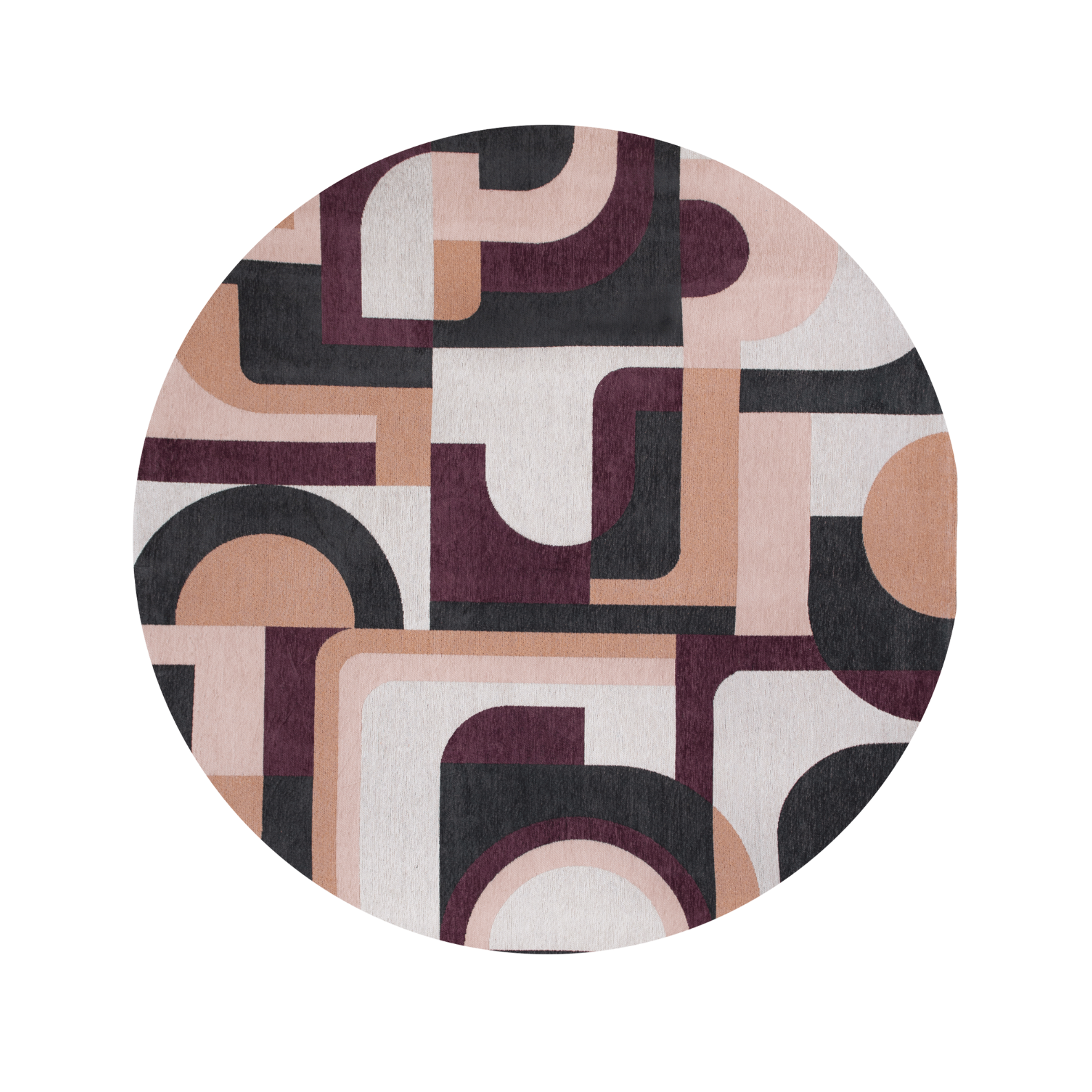 Round rug Pink Pink Pound-Bord Module