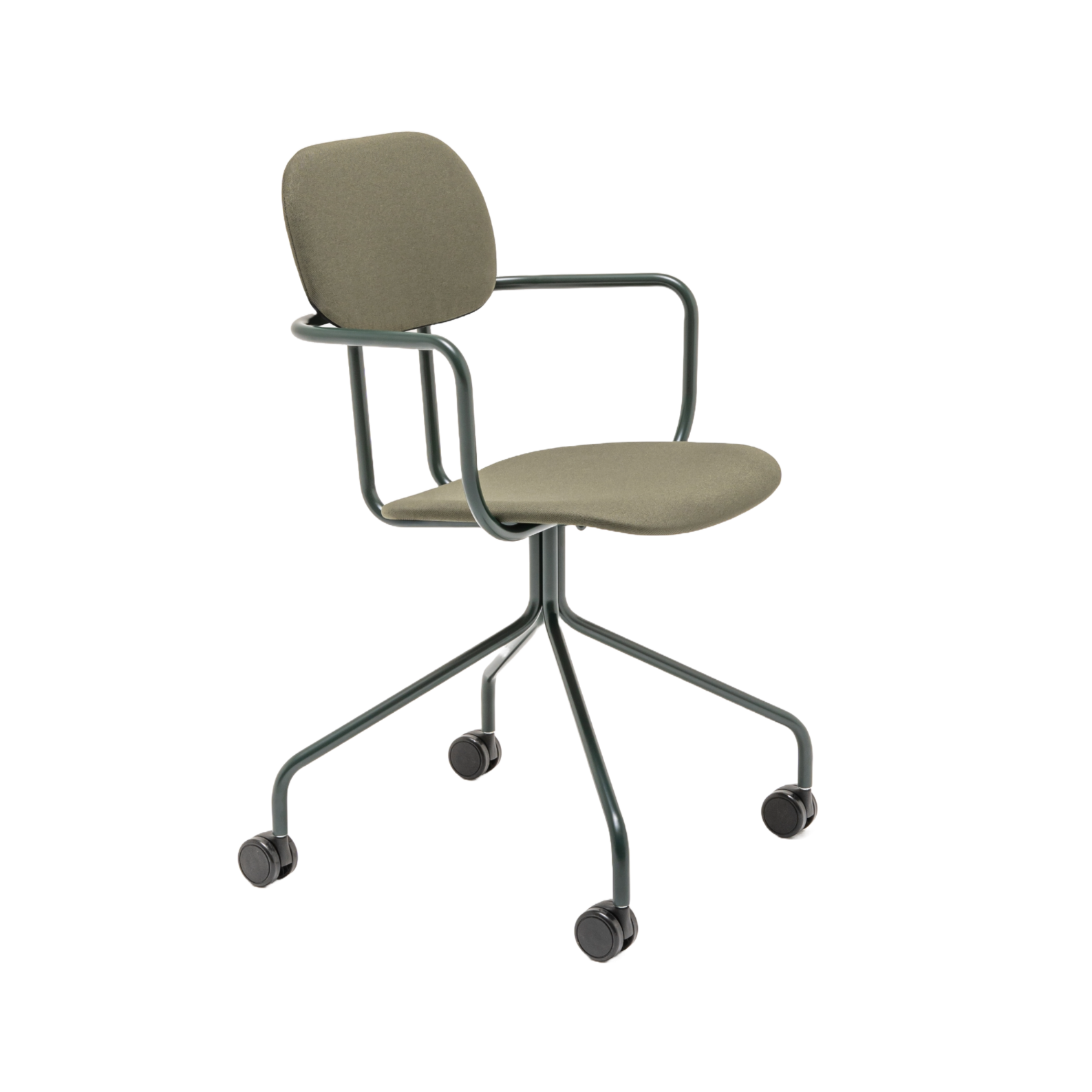 Office chair with New School armrests Upholstered