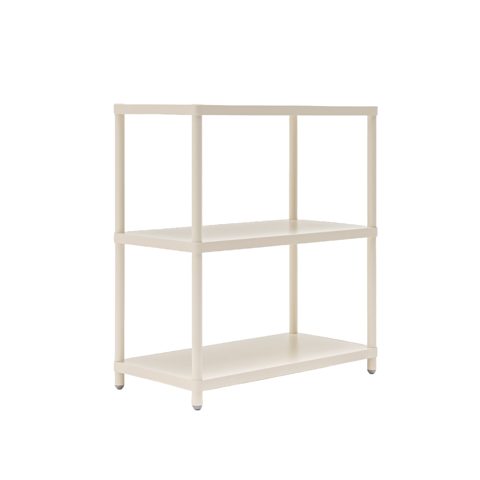 Single stilt metal shelf