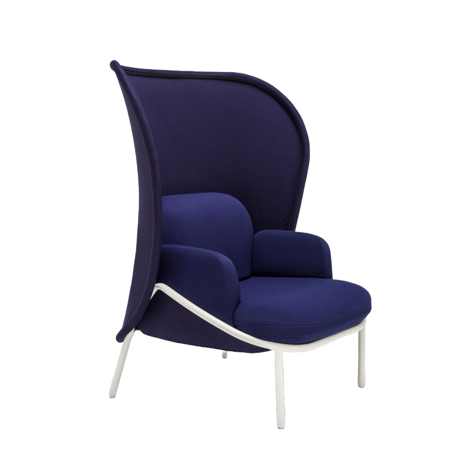 Armchair with a high backrest mesh navy blue