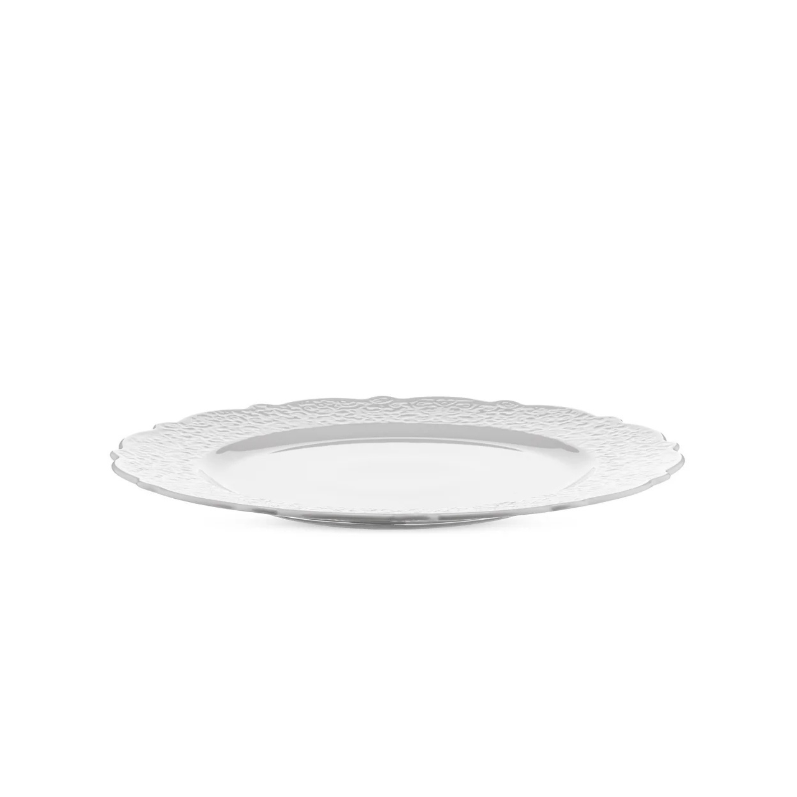 Dressed serousing plate white porcelain