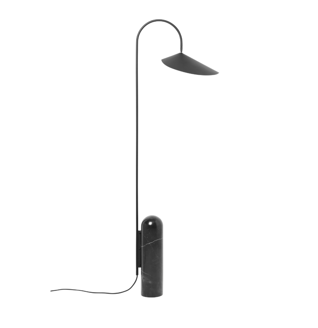 Black arum floor lamp