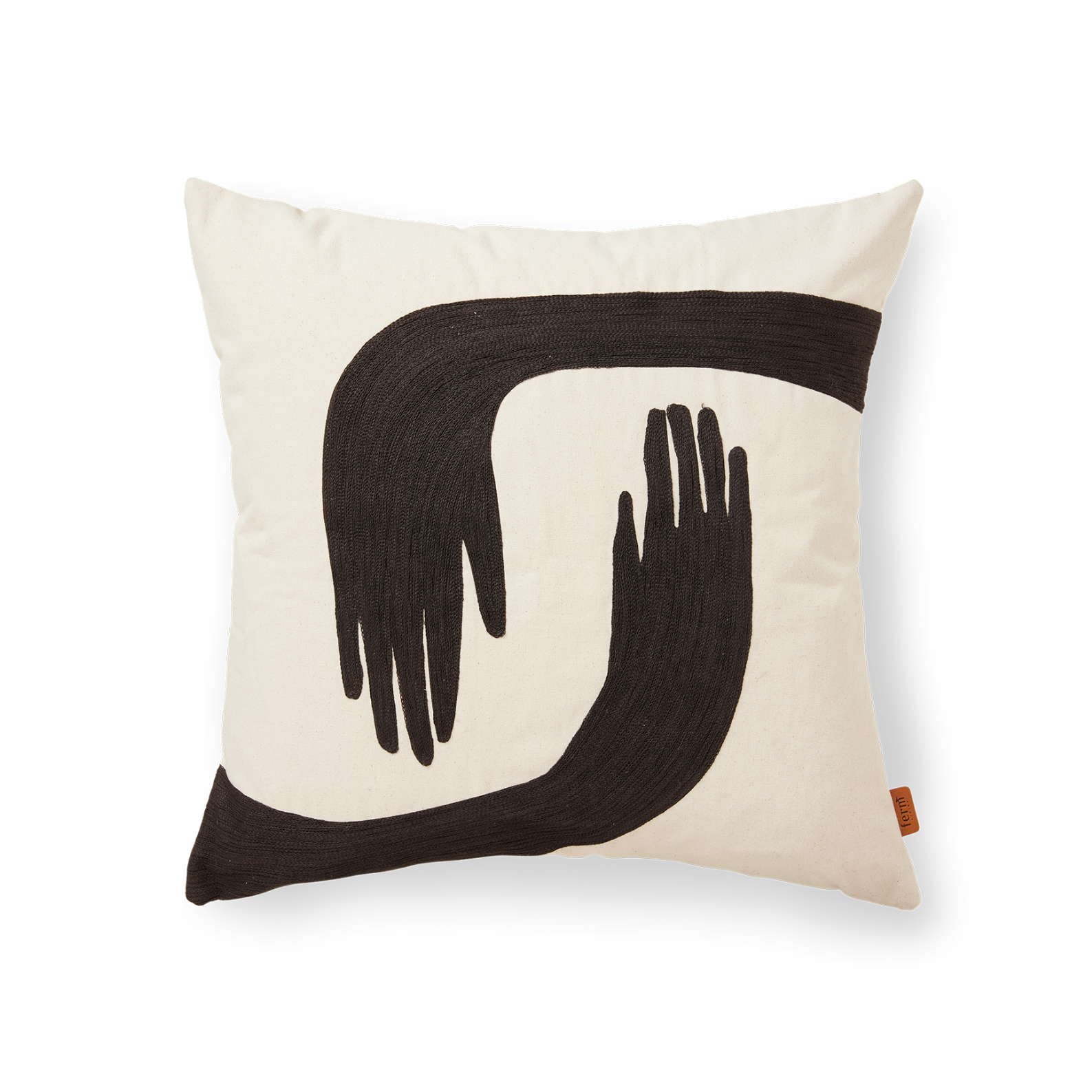 Beige pillow with coffee