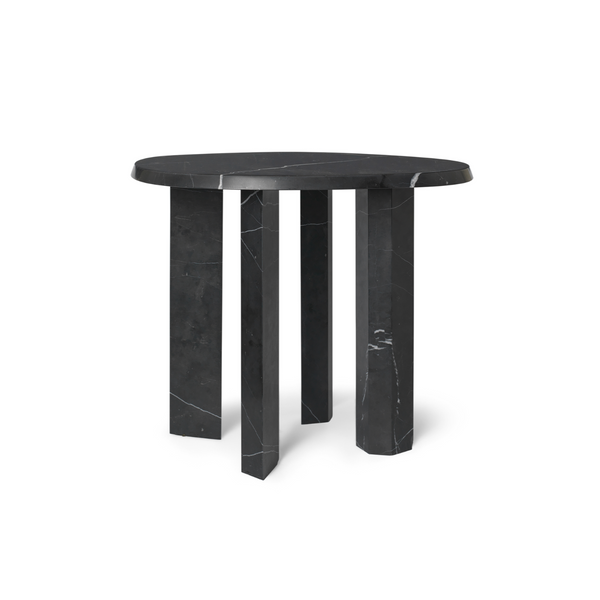 Taula side table black marble