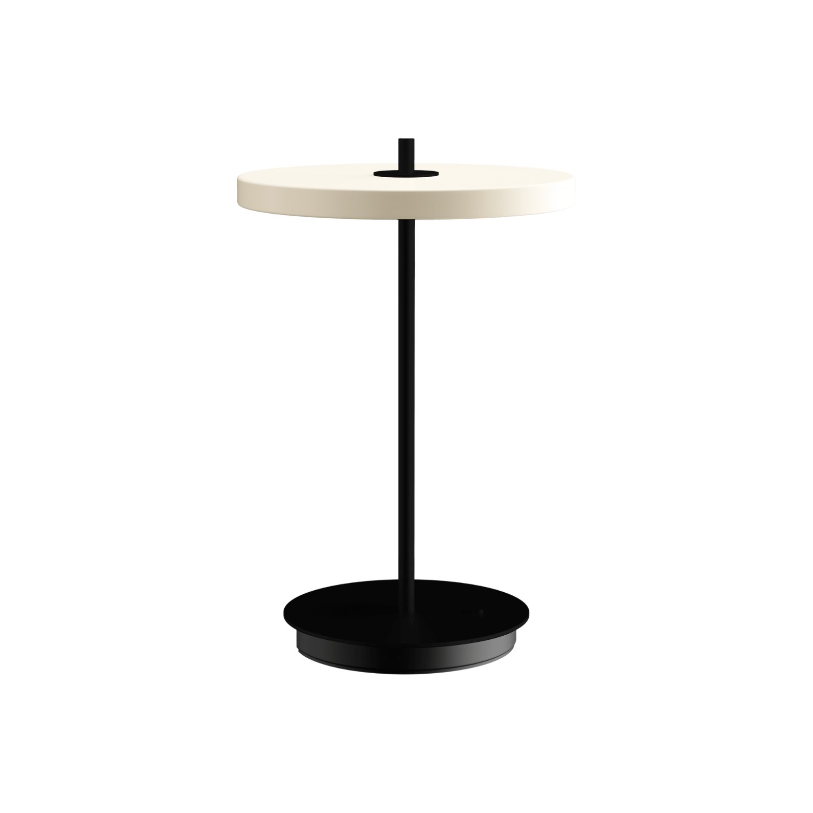 Portable lamp asteria Move White with a black base