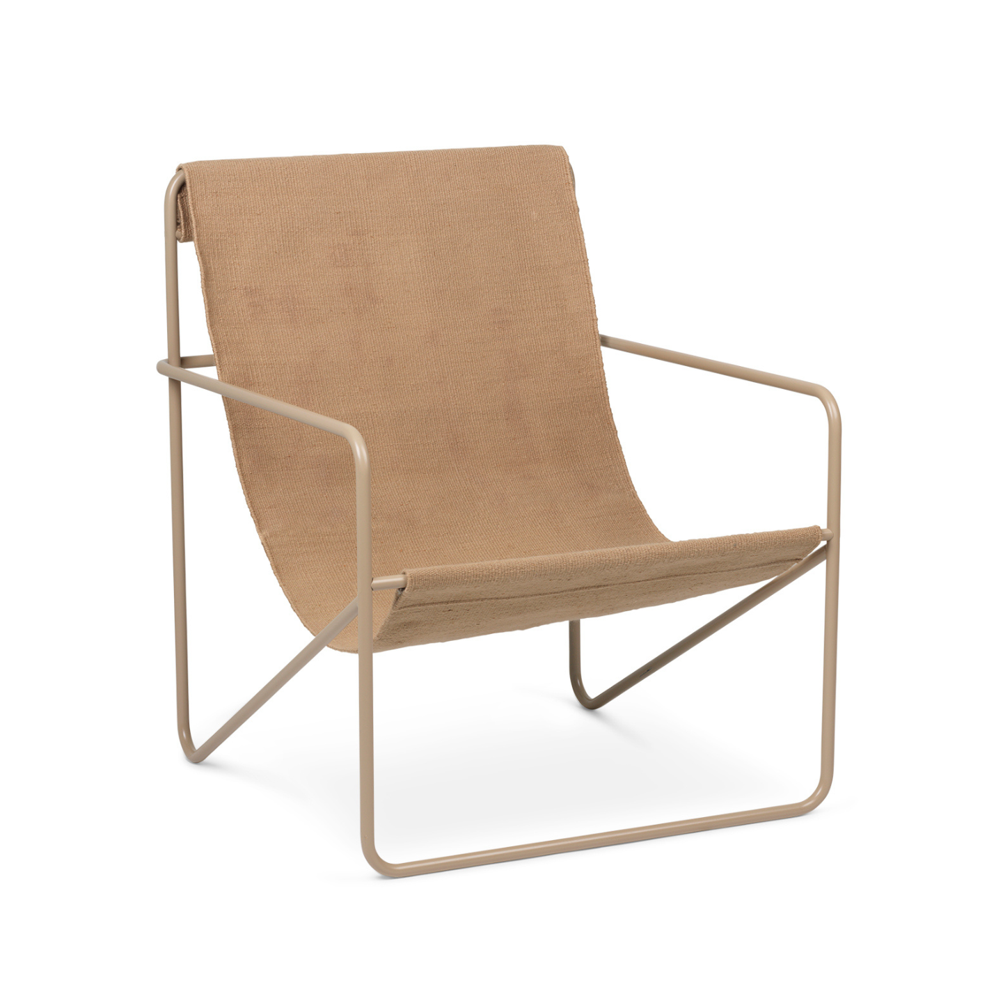 Desert beige garden chair with a beige base