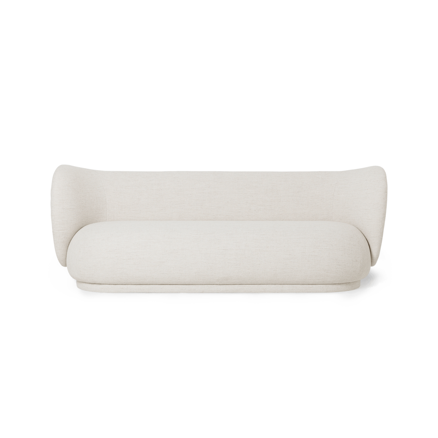 Rico bouclé 3-person sofa broken white