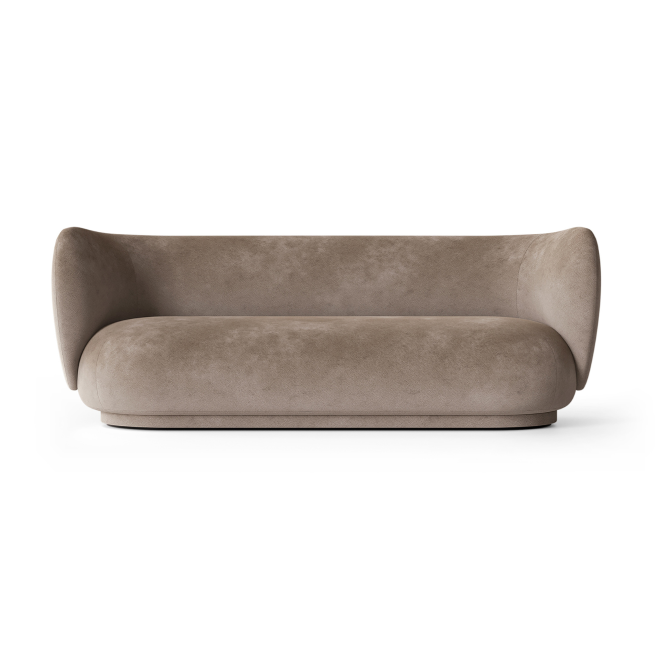 Rico Faded Velvet 3-person sofa beige